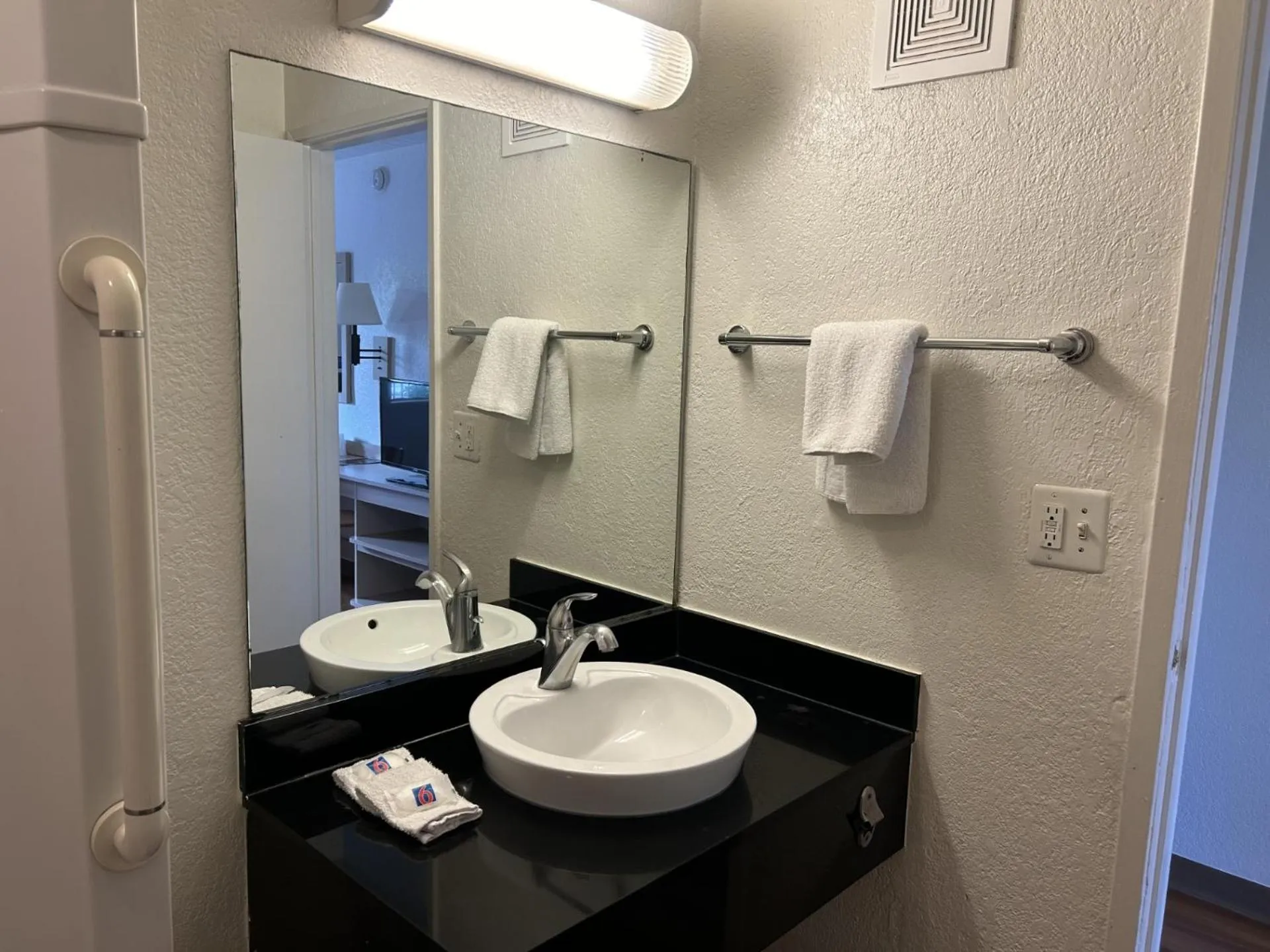 Bathroom in Motel 6-Stanton, CA- Anaheim West