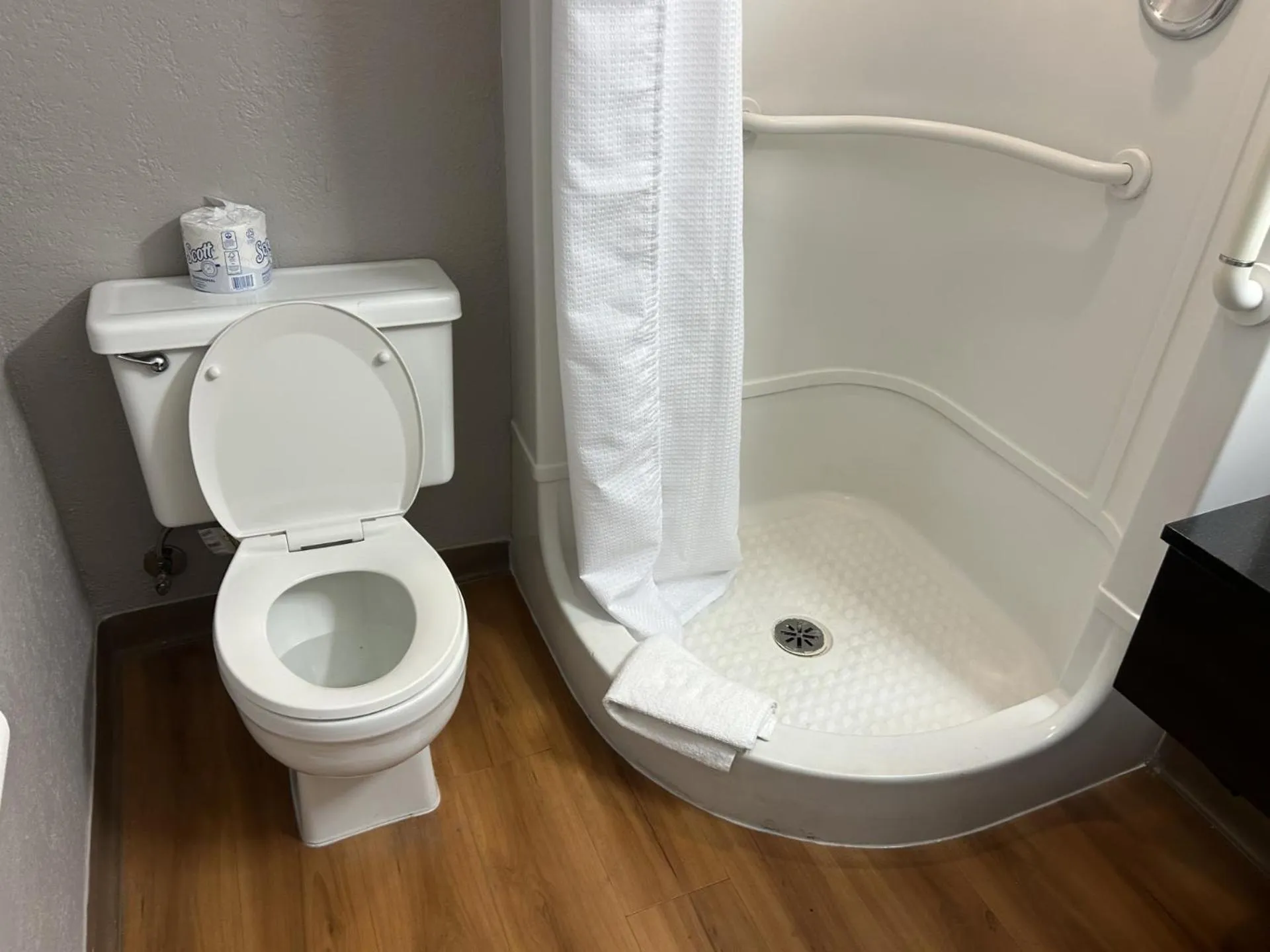 Shower in Motel 6-Stanton, CA- Anaheim West