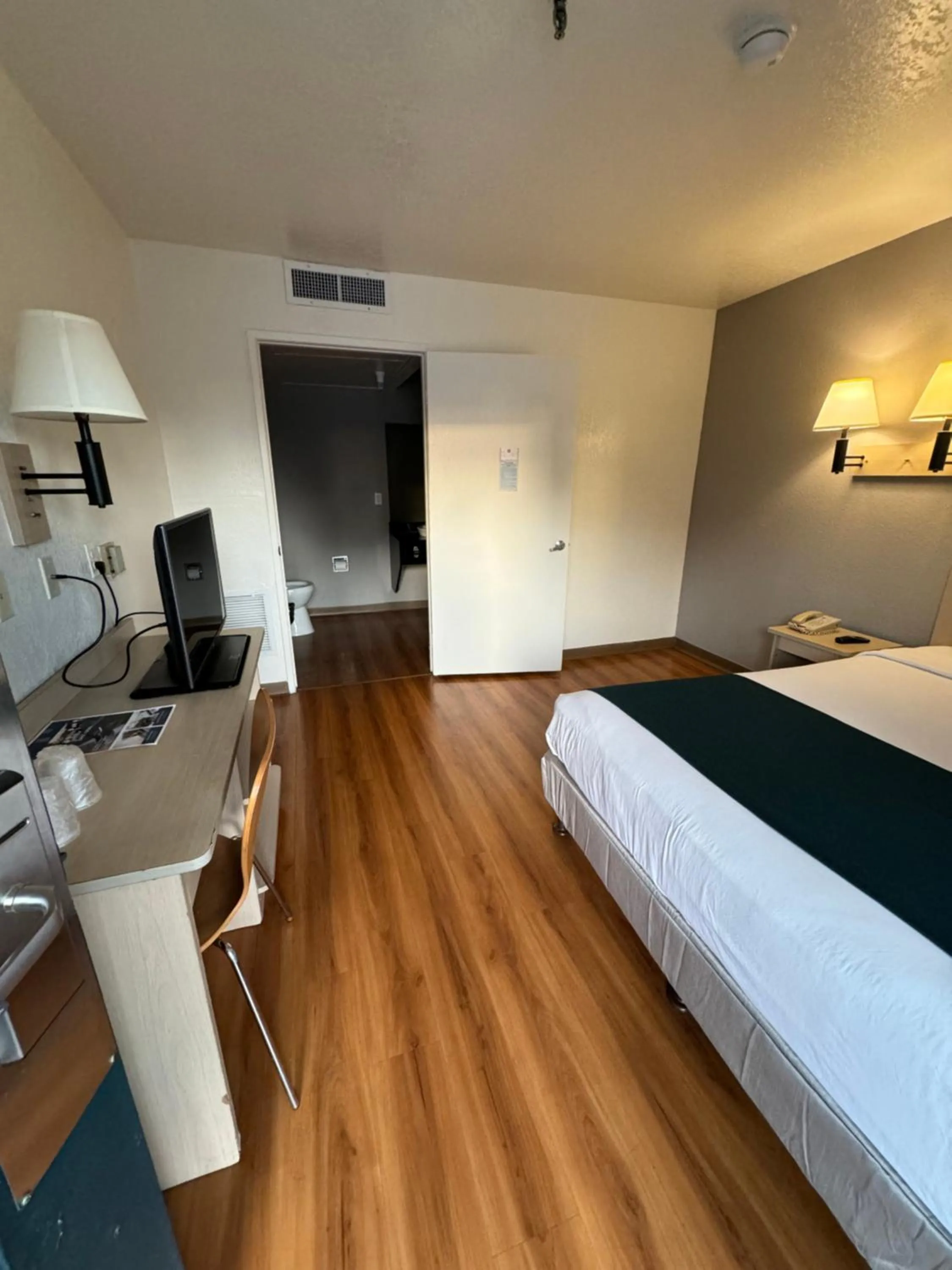 Bed in Motel 6-Stanton, CA- Anaheim West