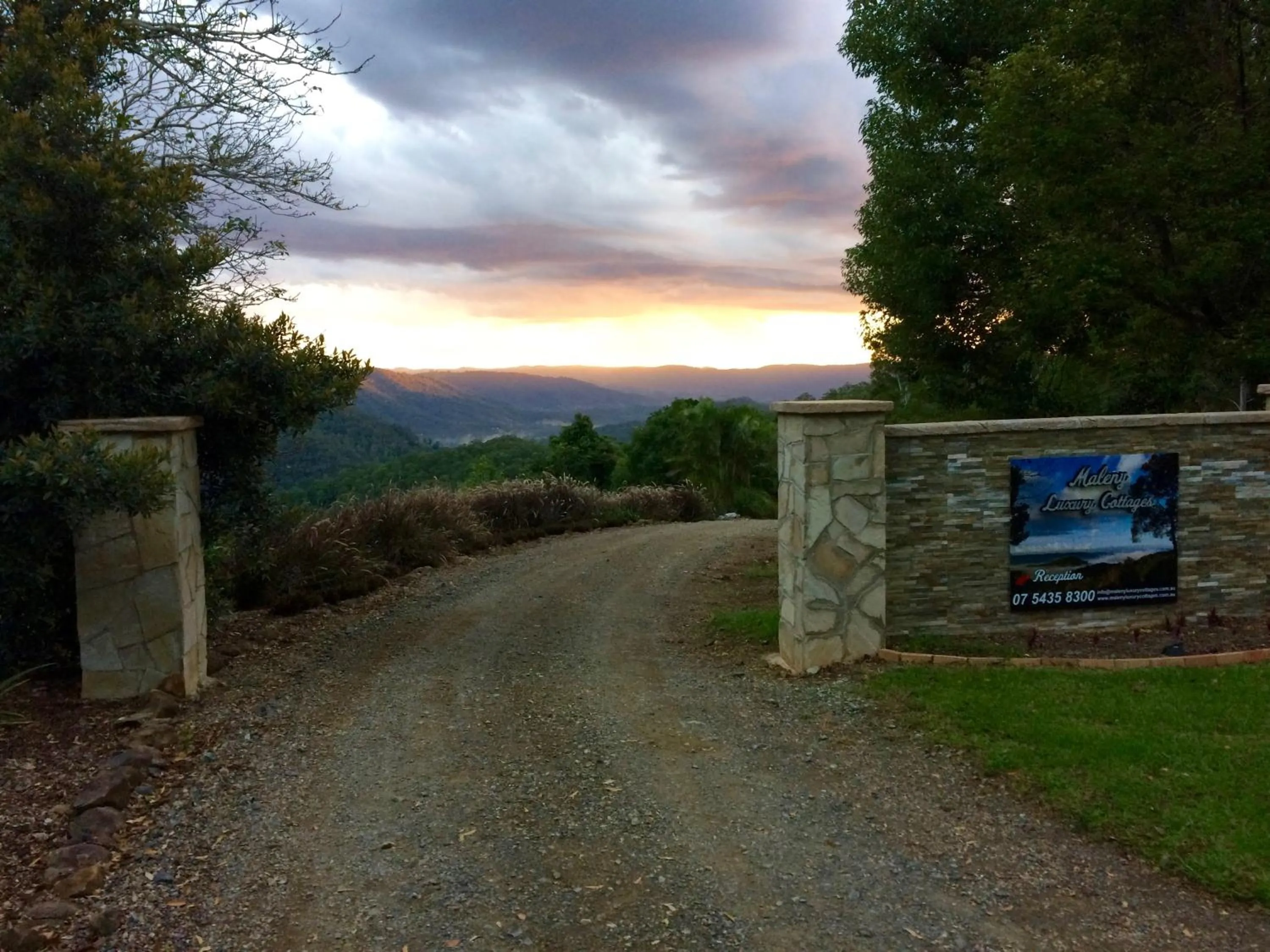 Sunset in Maleny Luxury Cottages