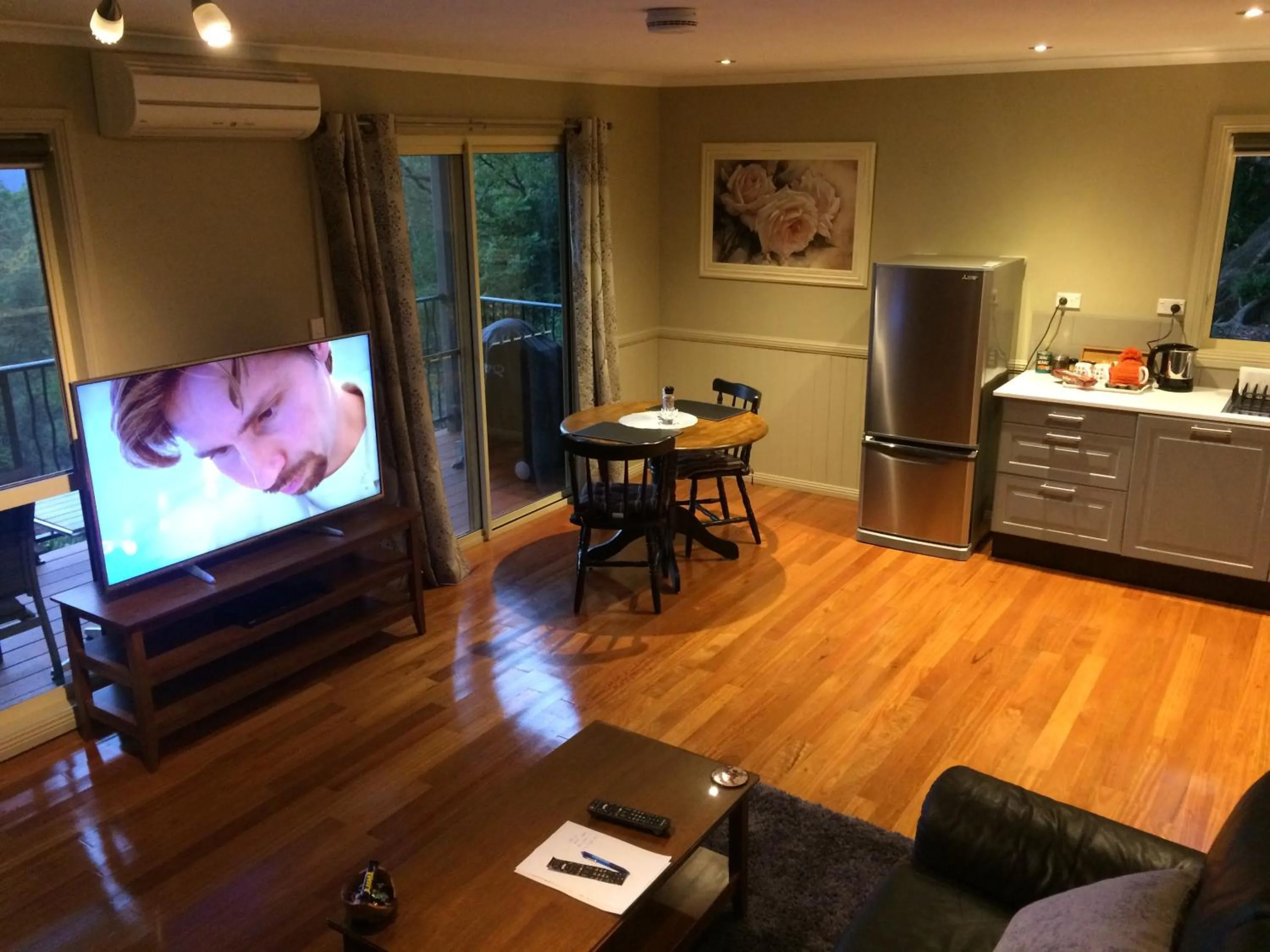 Living room in Maleny Luxury Cottages