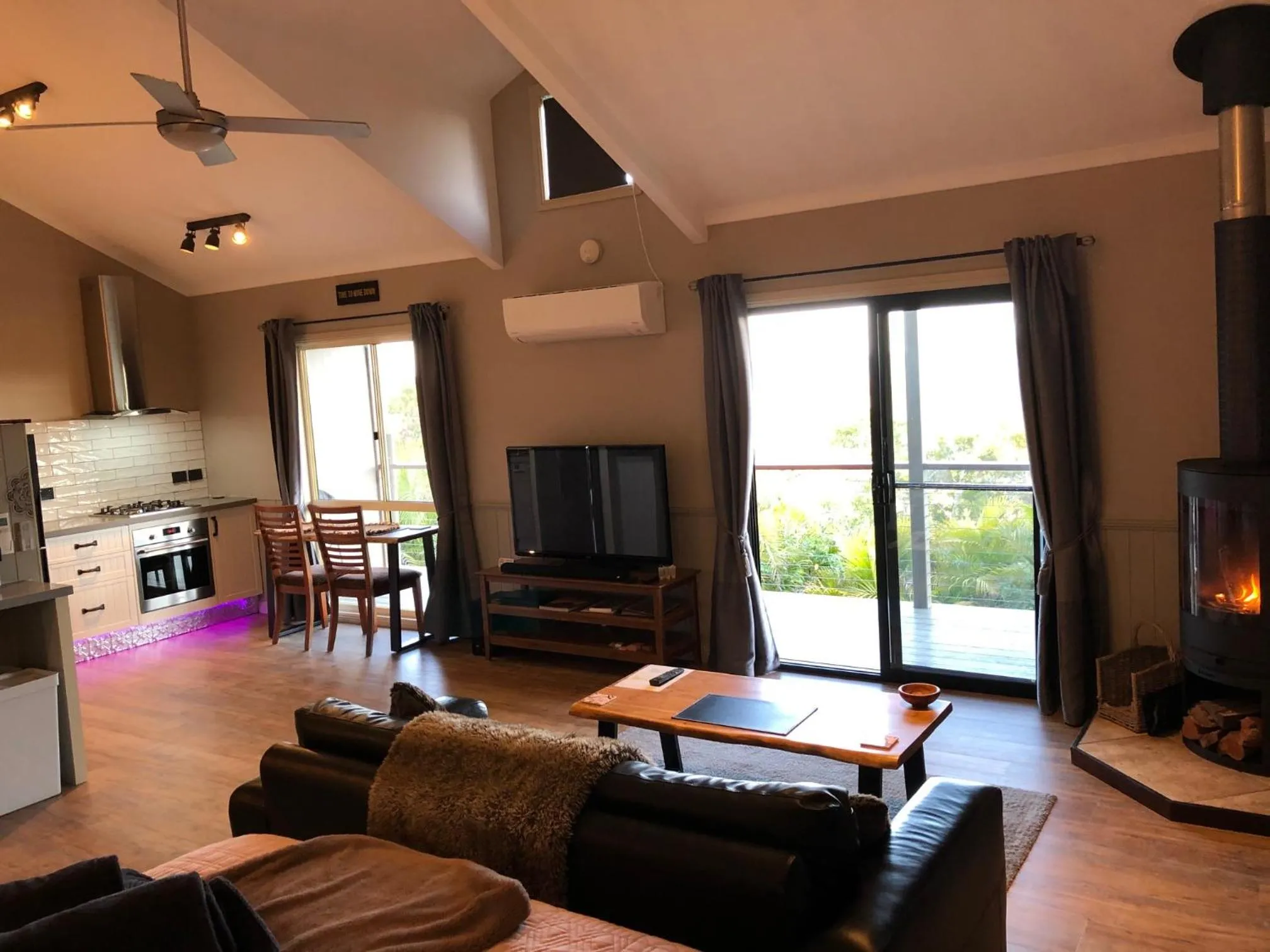 Living room in Maleny Luxury Cottages