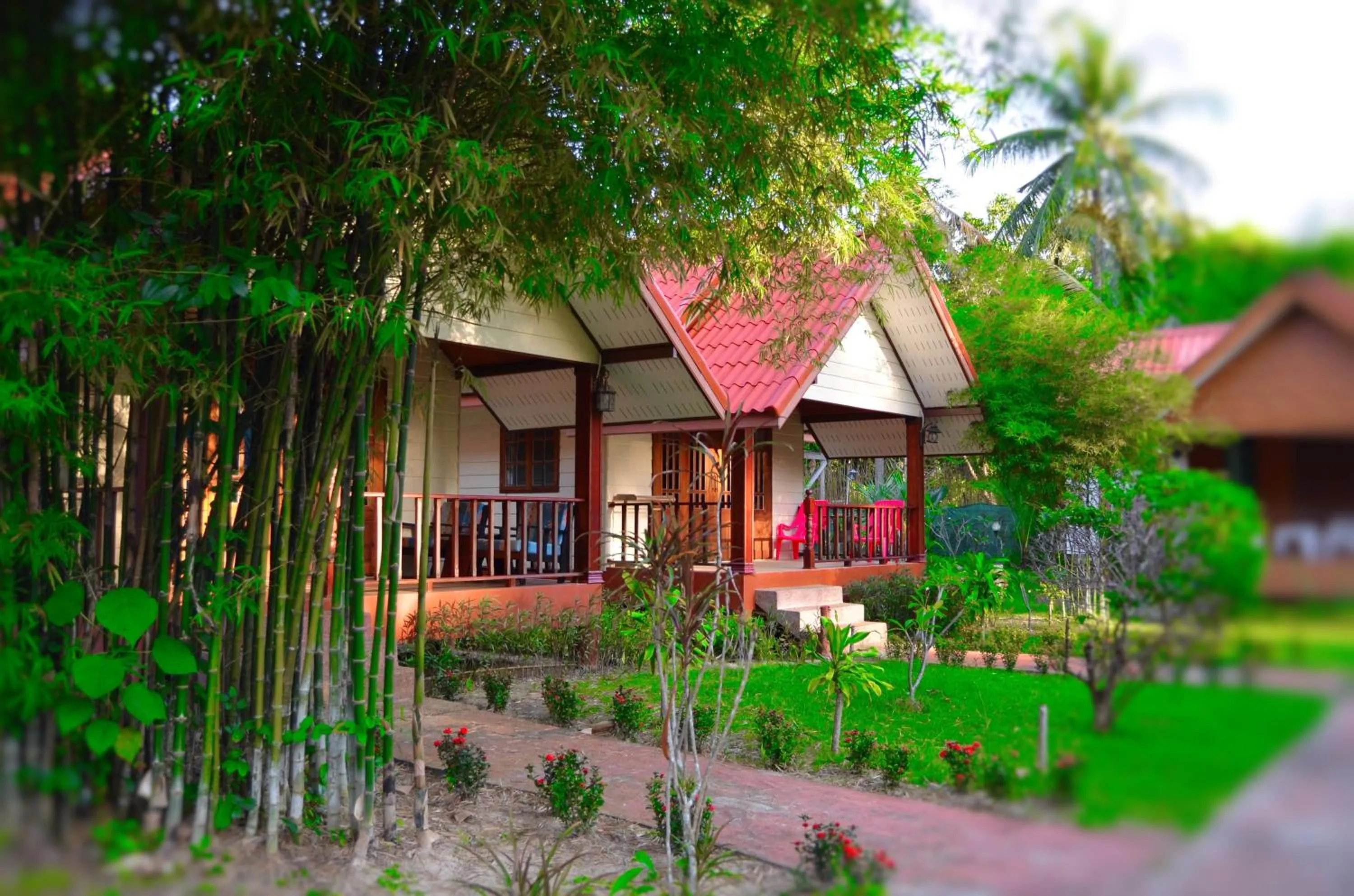 Garden view in Sayang Beach Resort Koh Lanta