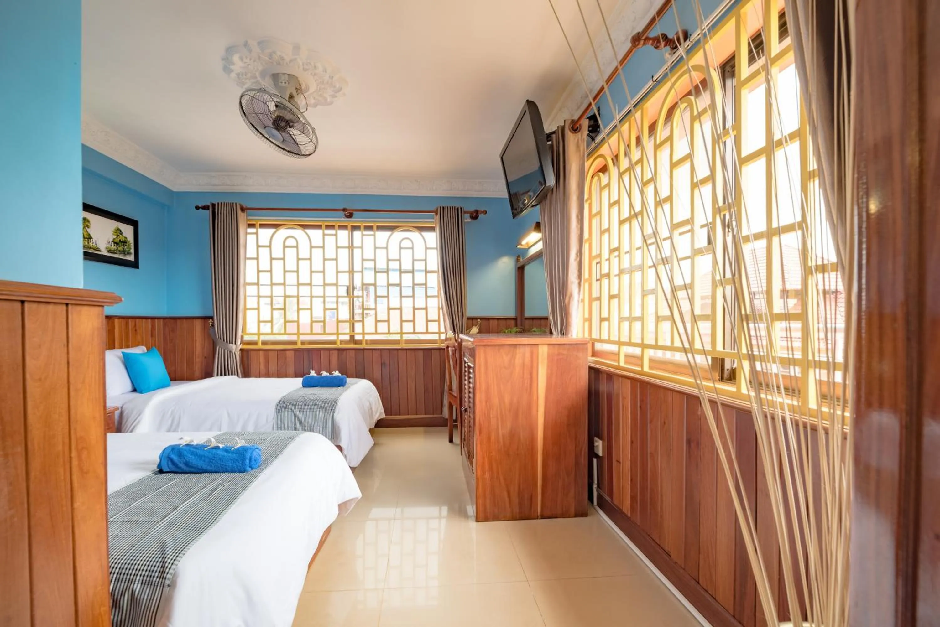 Photo of the whole room, Bed in The Siem Reap Chilled Backpacker