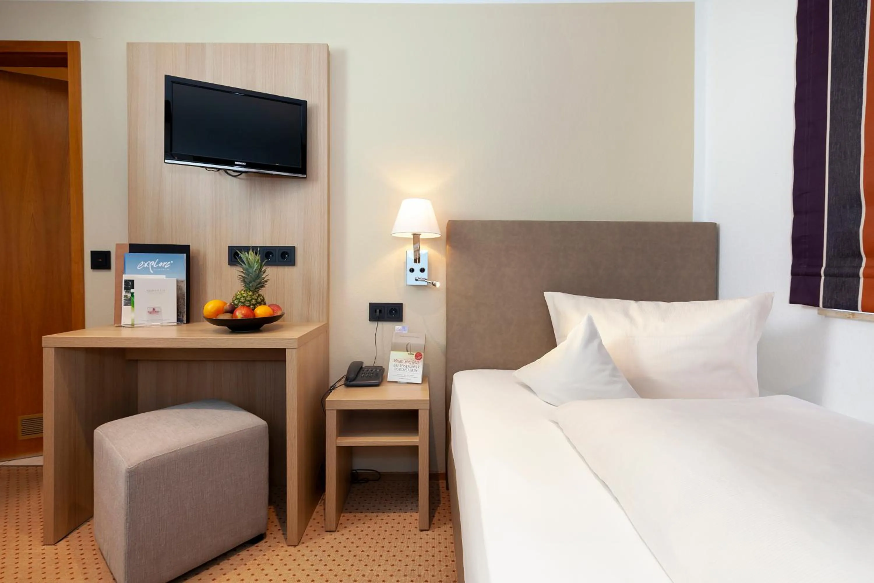 Bed in Romantik Hotel Johanniter-Kreuz