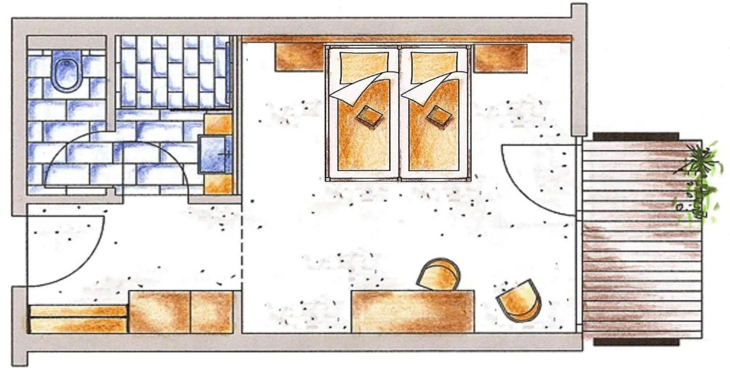 Double Room in Hotel Rundeck