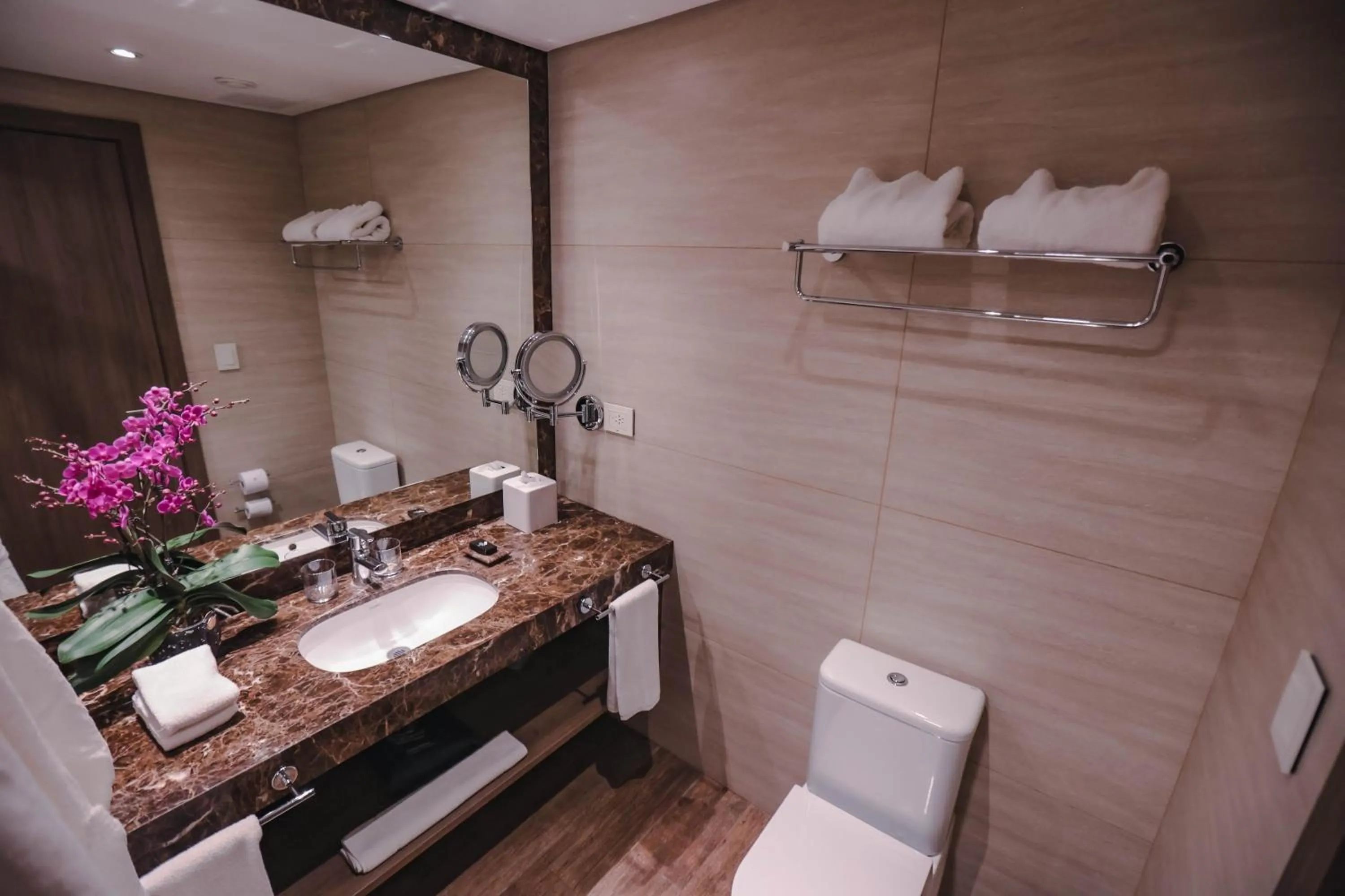 Toilet in Paseo La Galería Hotel & Suites