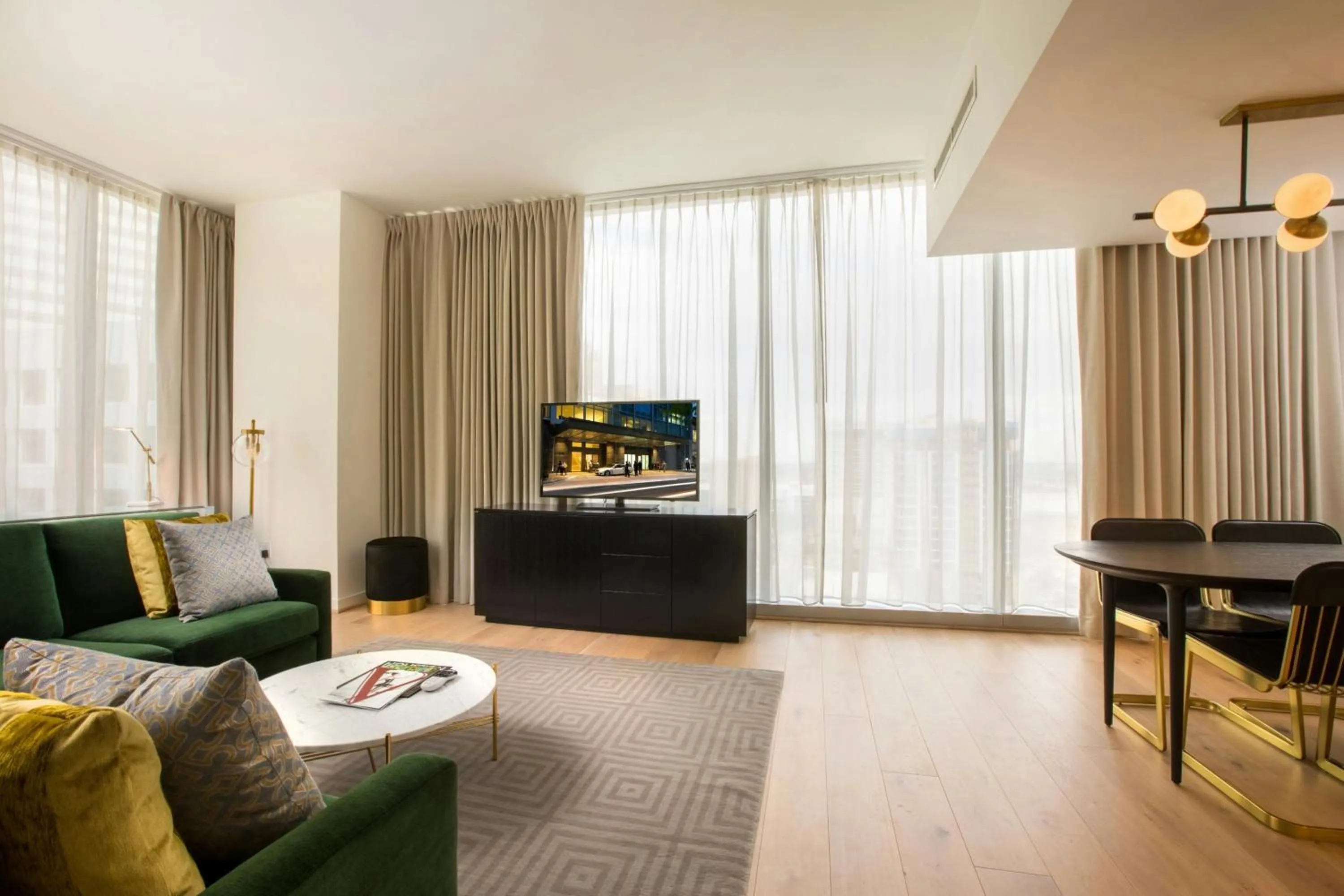 Living room in The Laura Hotel, Houston Downtown, Autograph Collection