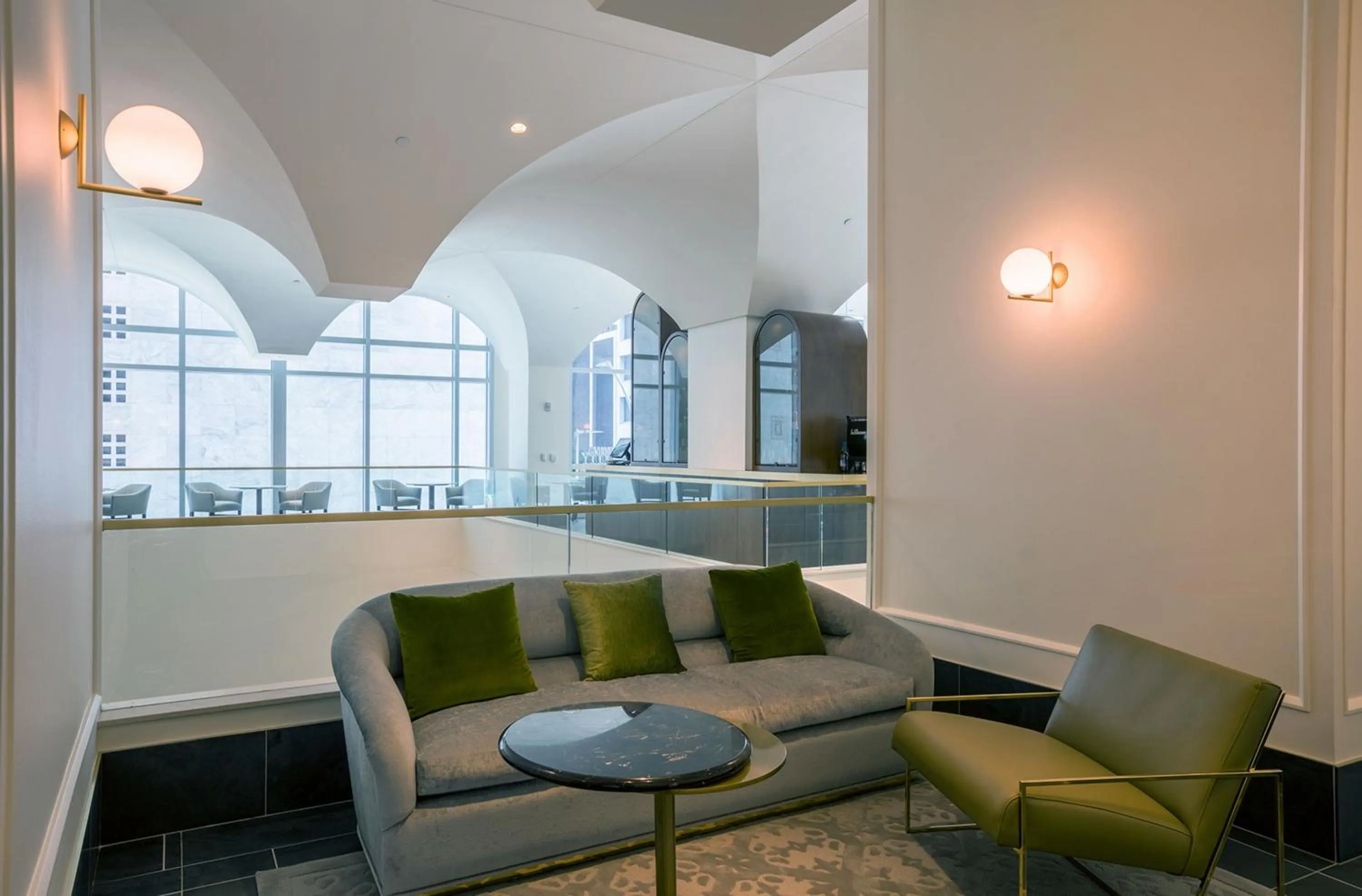 Seating area in The Laura Hotel, Houston Downtown, Autograph Collection