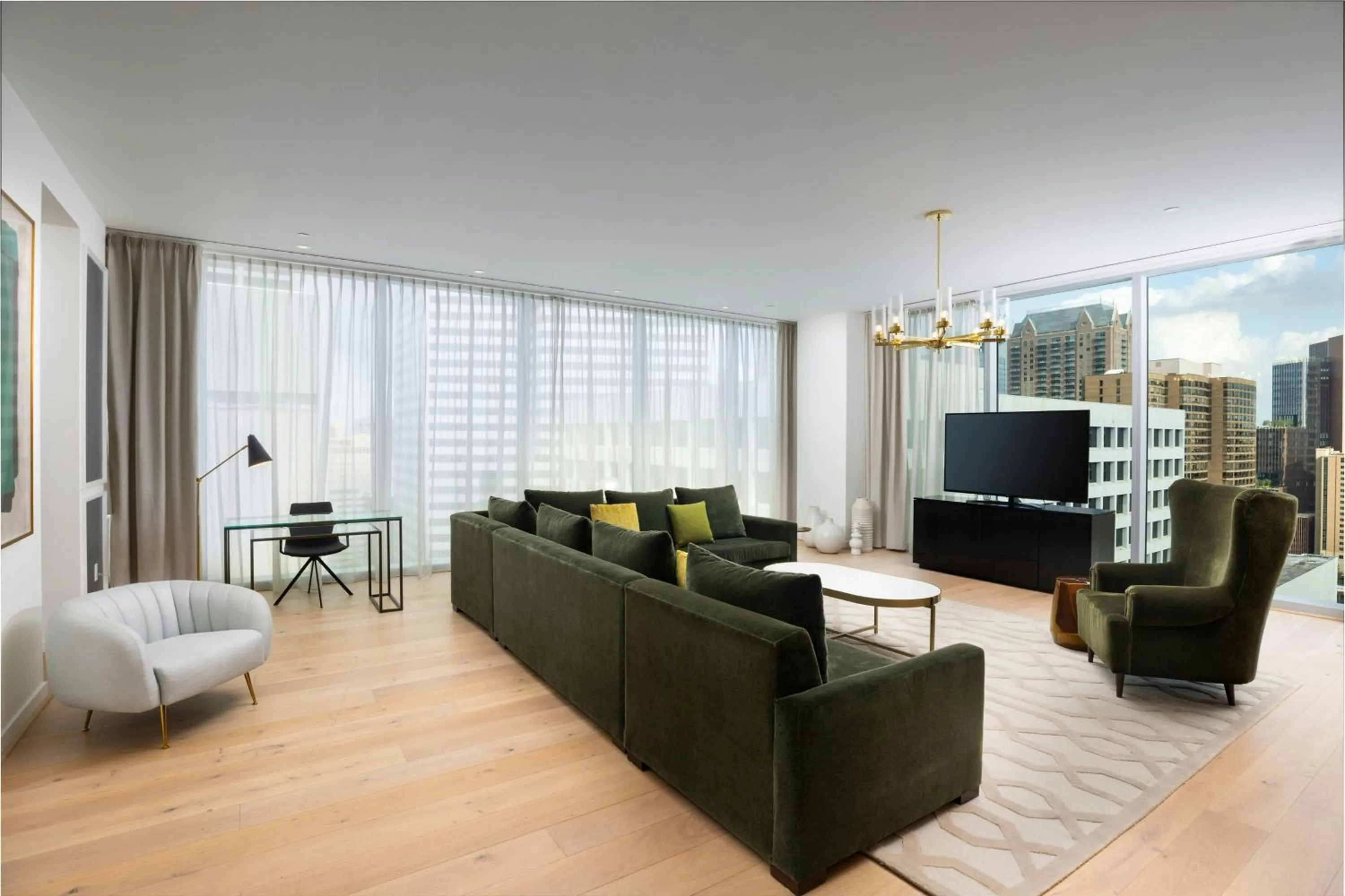 Living room in The Laura Hotel, Houston Downtown, Autograph Collection