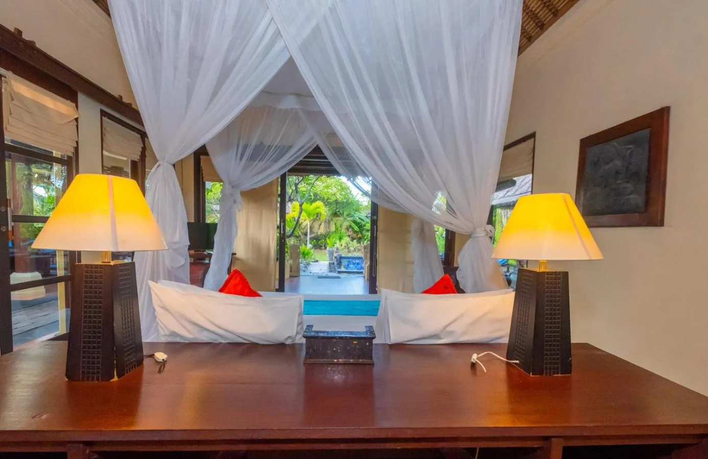 Bed in Amertha Bali Villas