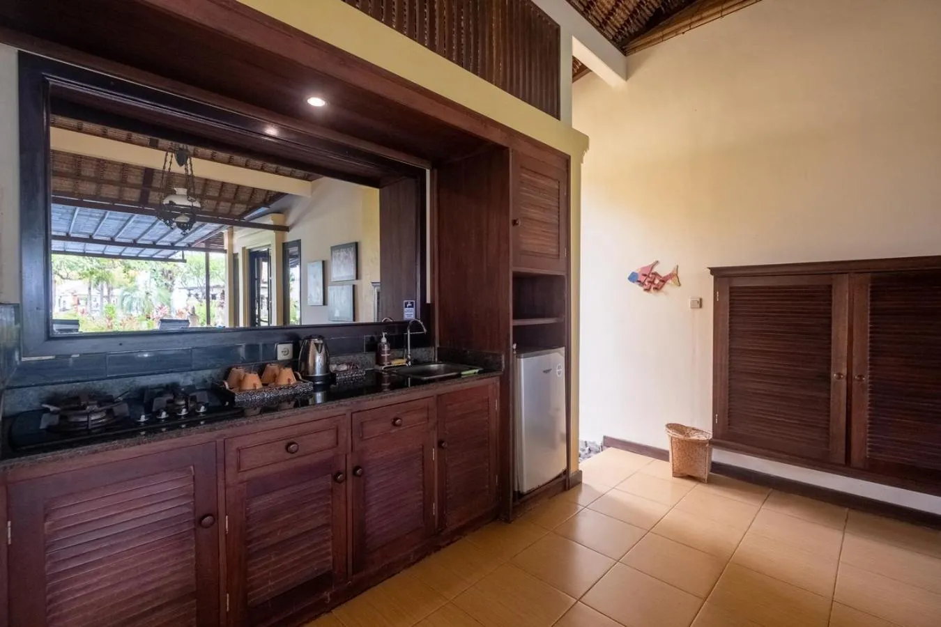 Kitchen or kitchenette in Amertha Bali Villas