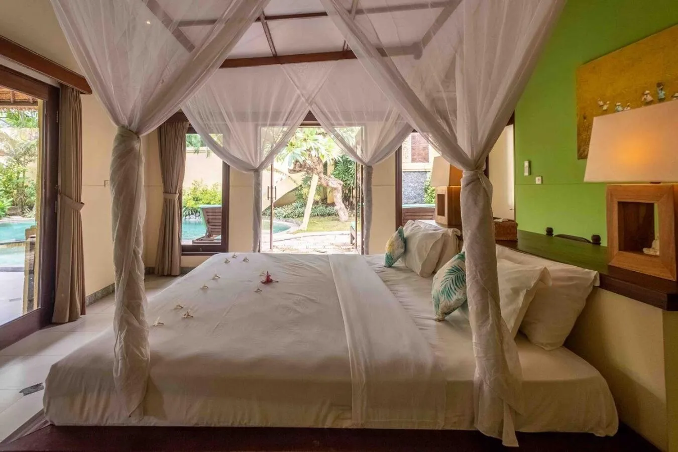 Bed in Amertha Bali Villas