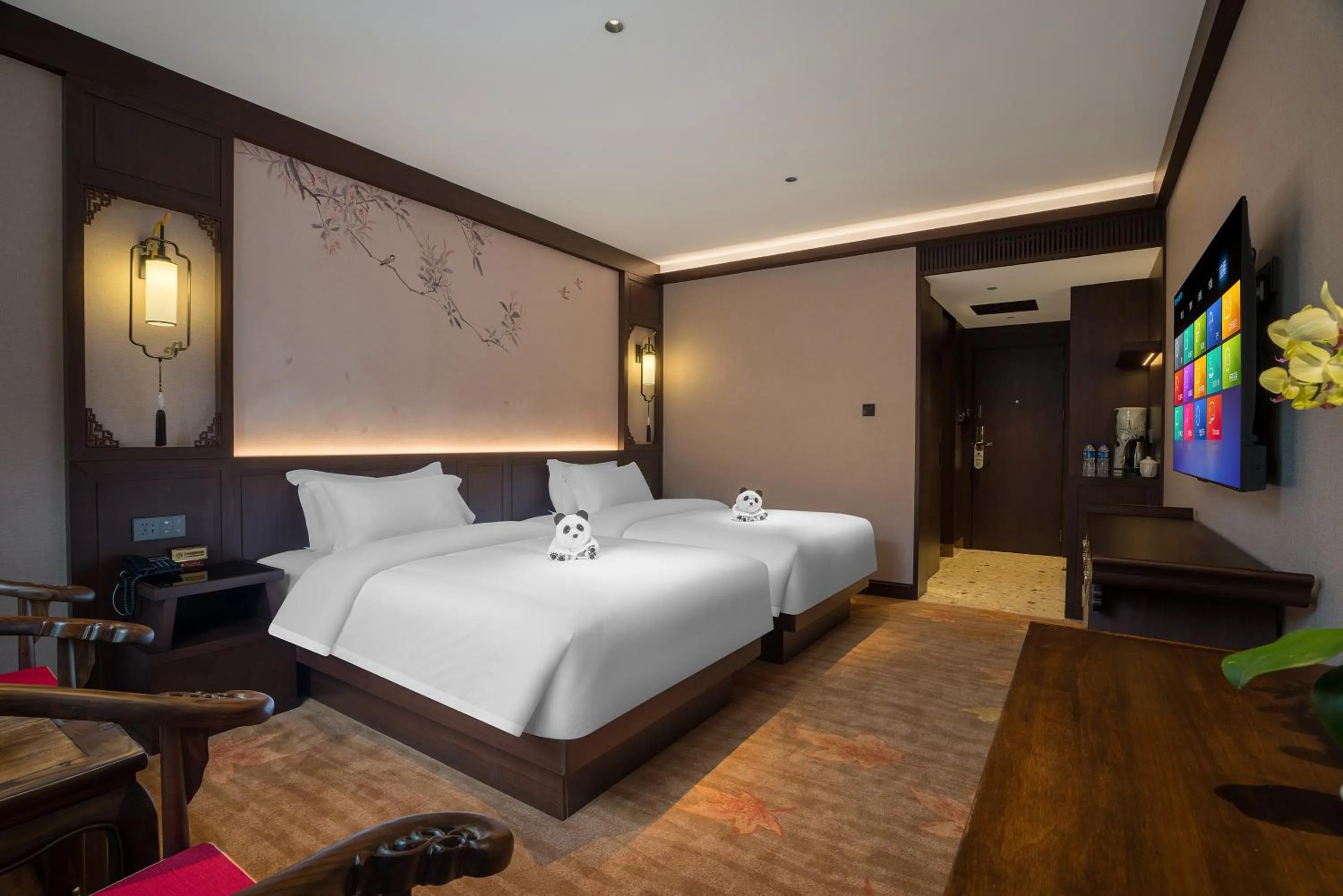 Bed in Lijiang Wangfu Hotel