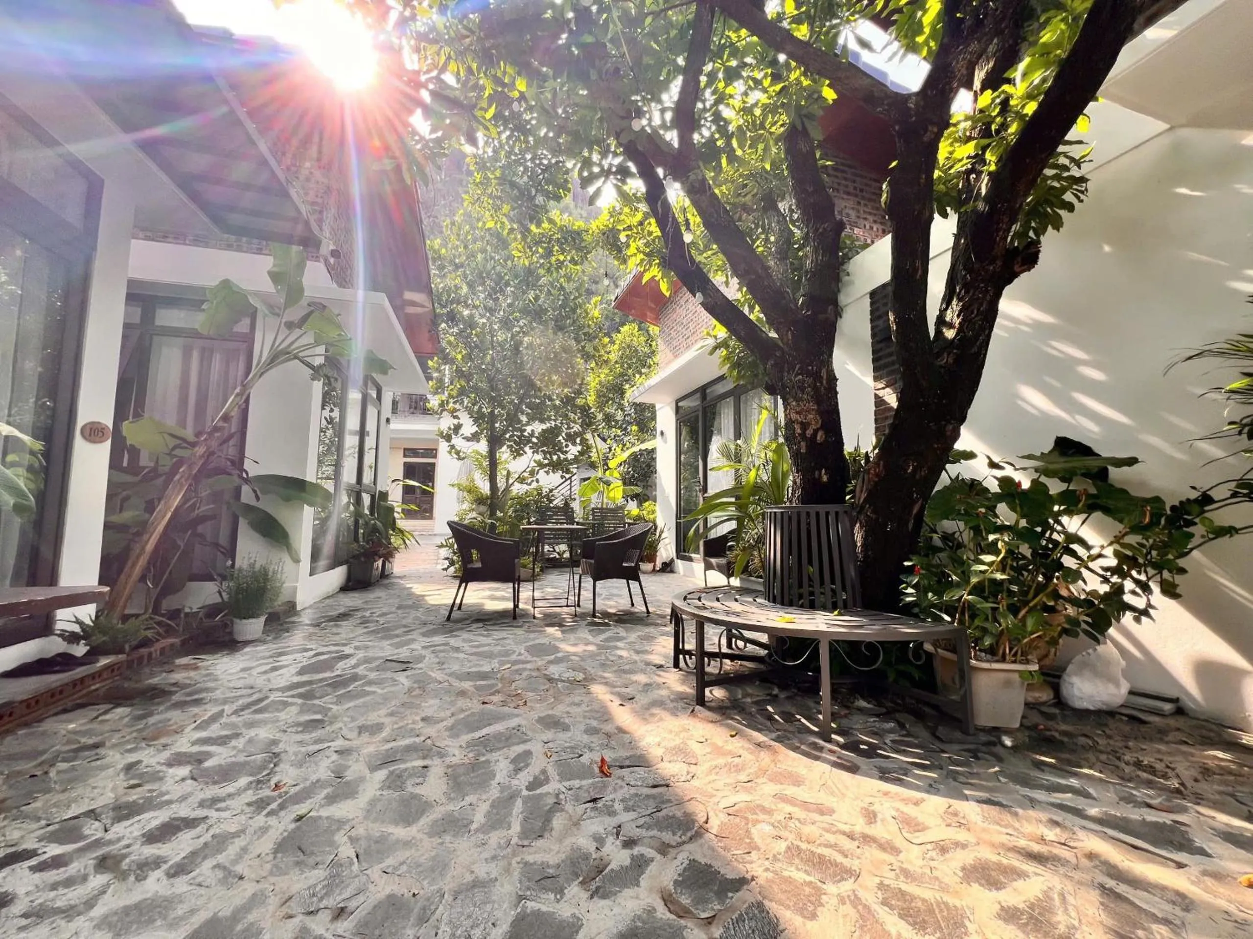 Patio in Tam Coc Boutique Garden