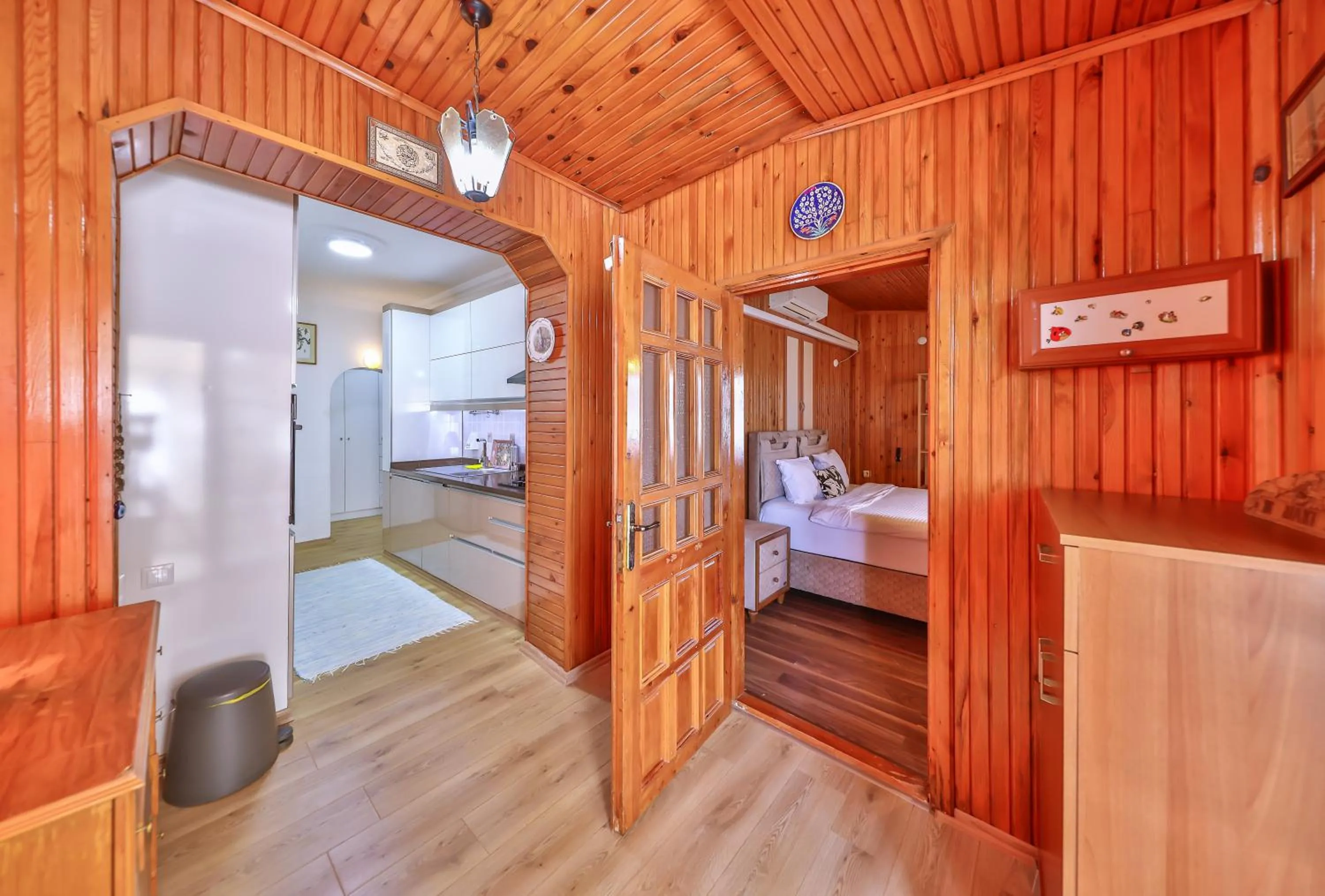 wardrobe, Bed in Villa Dundar - Kas Apartments