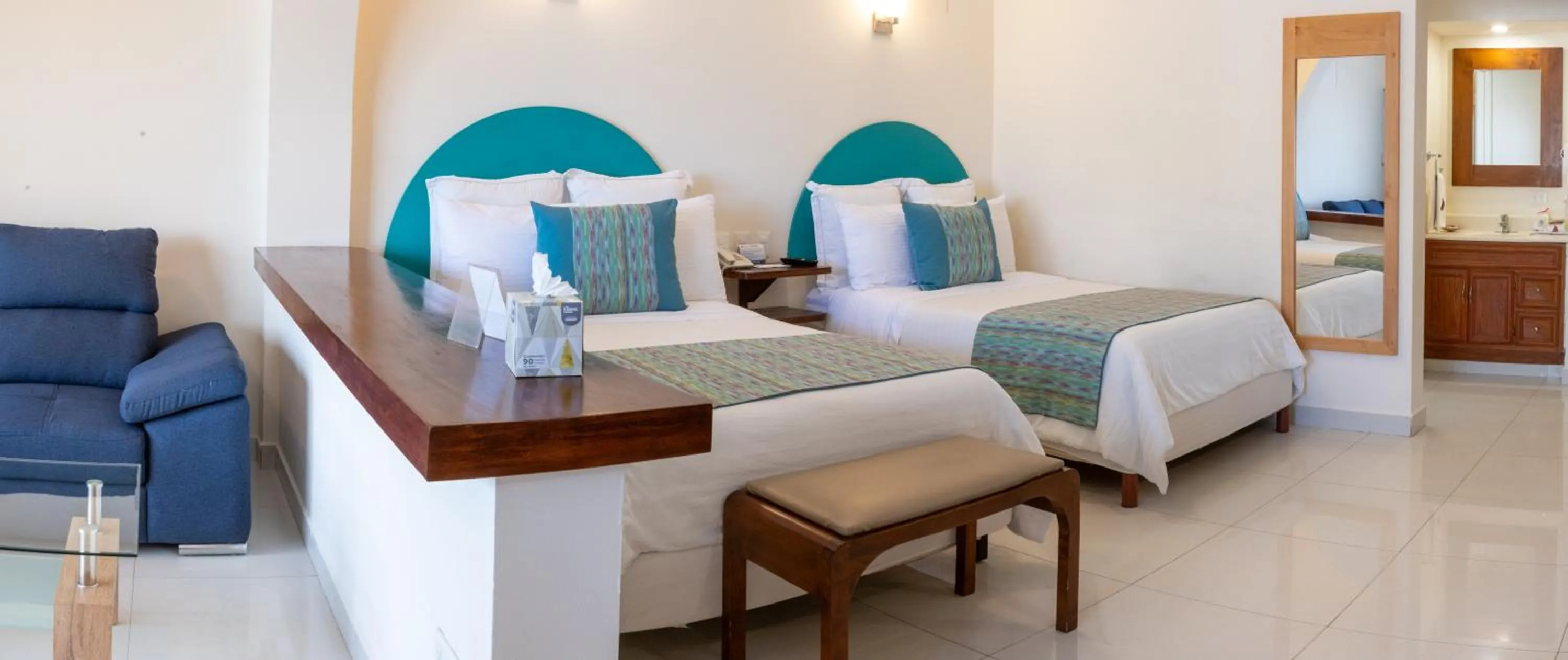 Bed in The Westmarine Waterfront Hotel