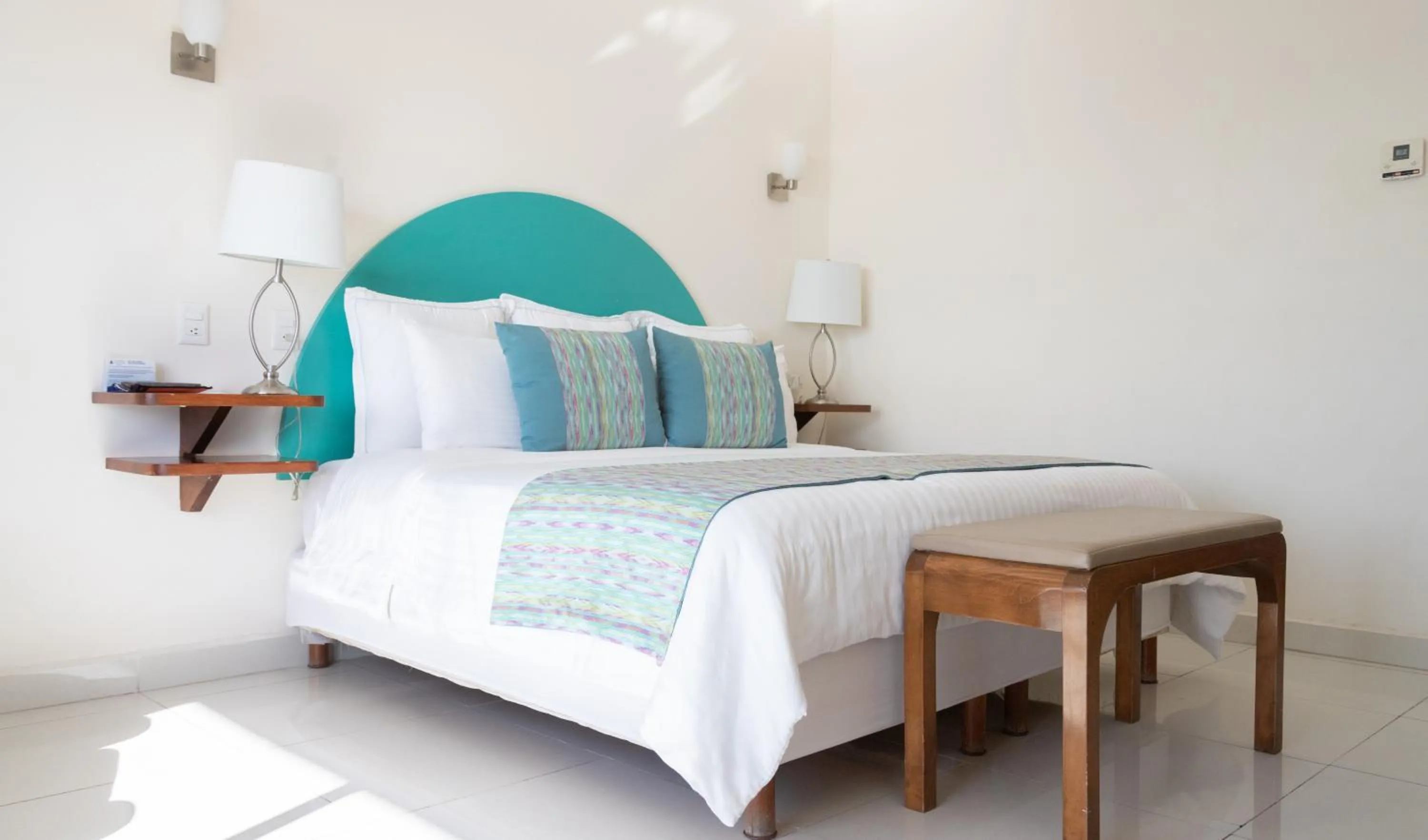 Bed in The Westmarine Waterfront Hotel