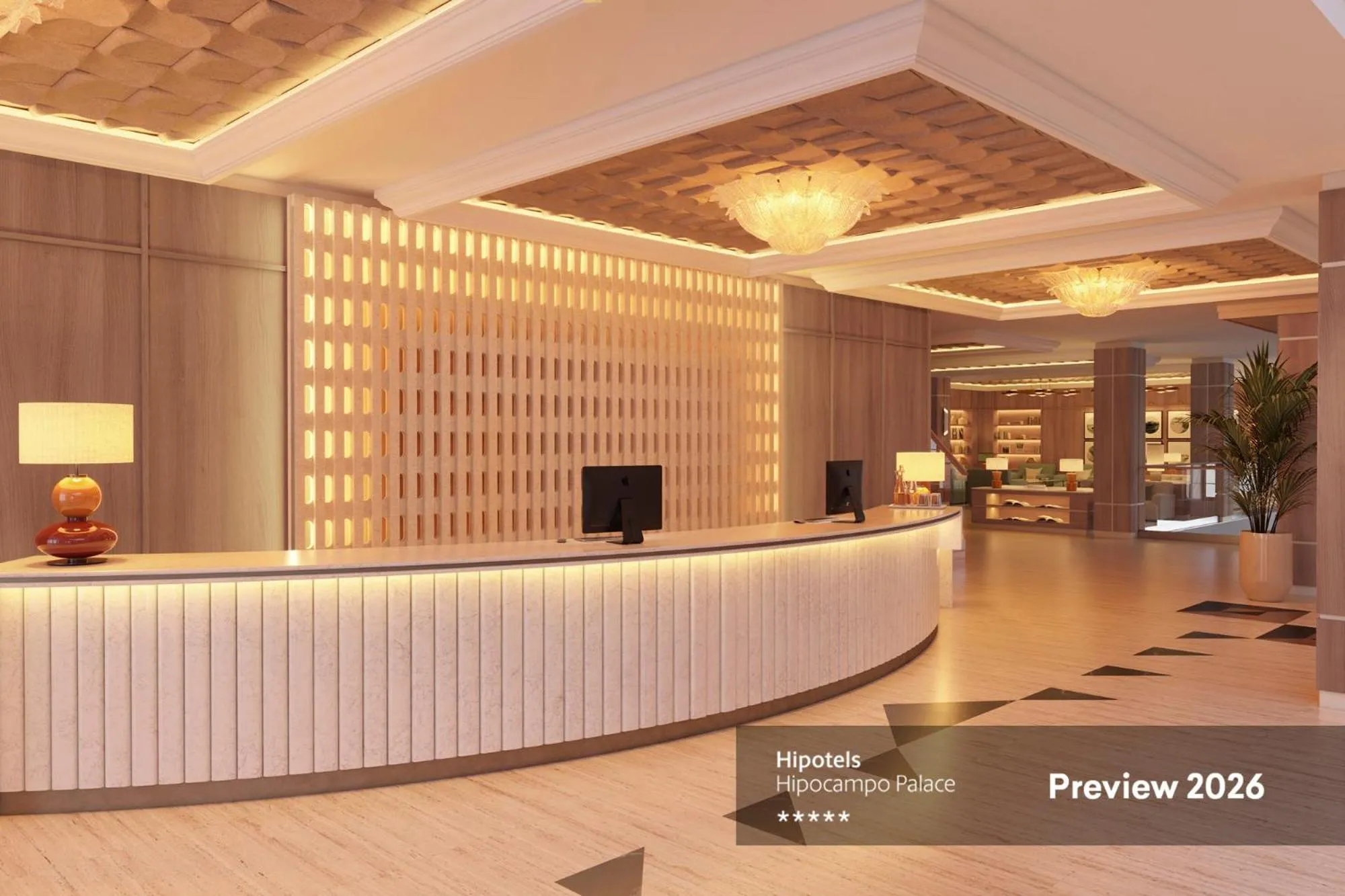 Lobby or reception in Hipotels Hipocampo Palace & Spa