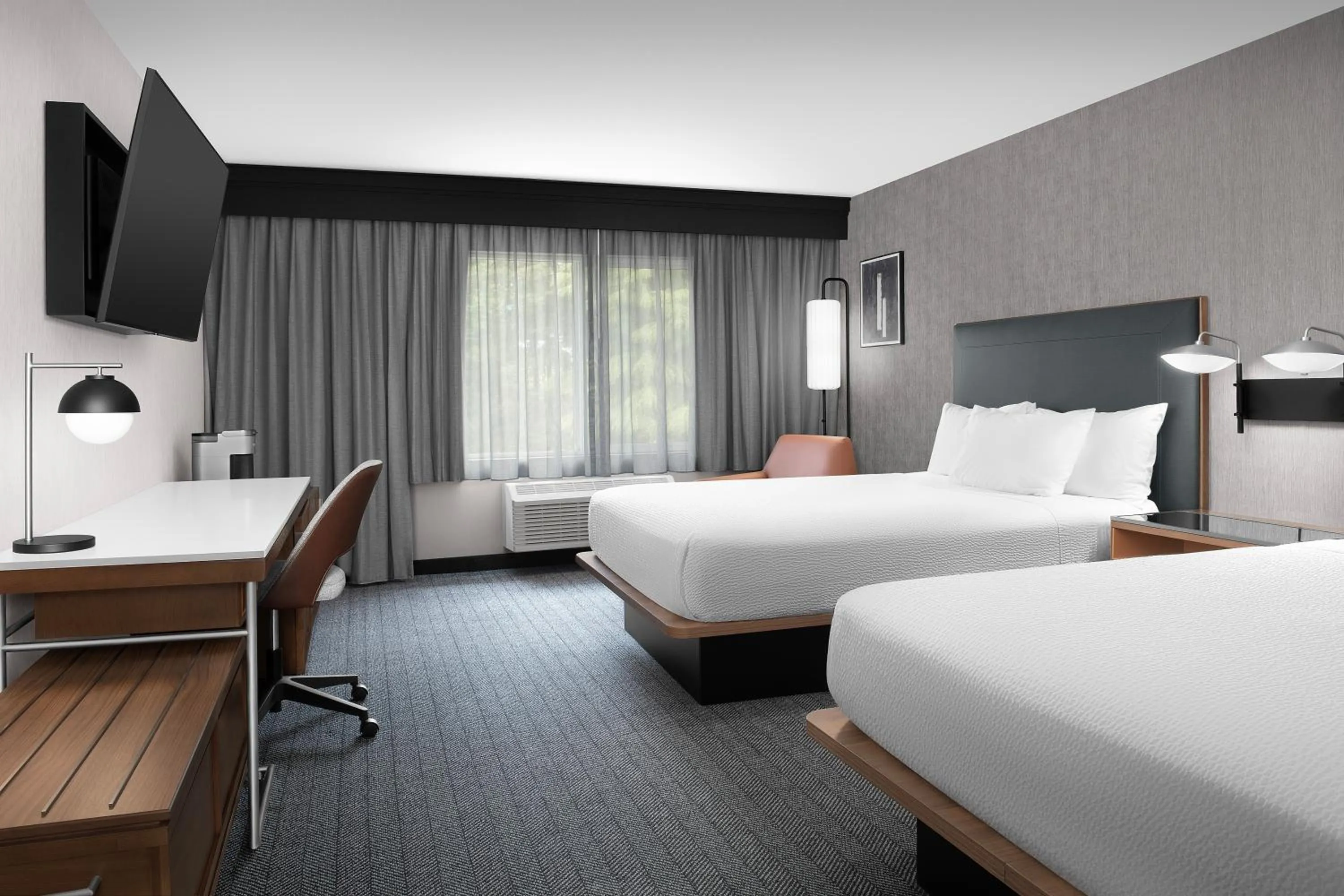 Bedroom, Bed in Courtyard by Marriott Portland Tigard