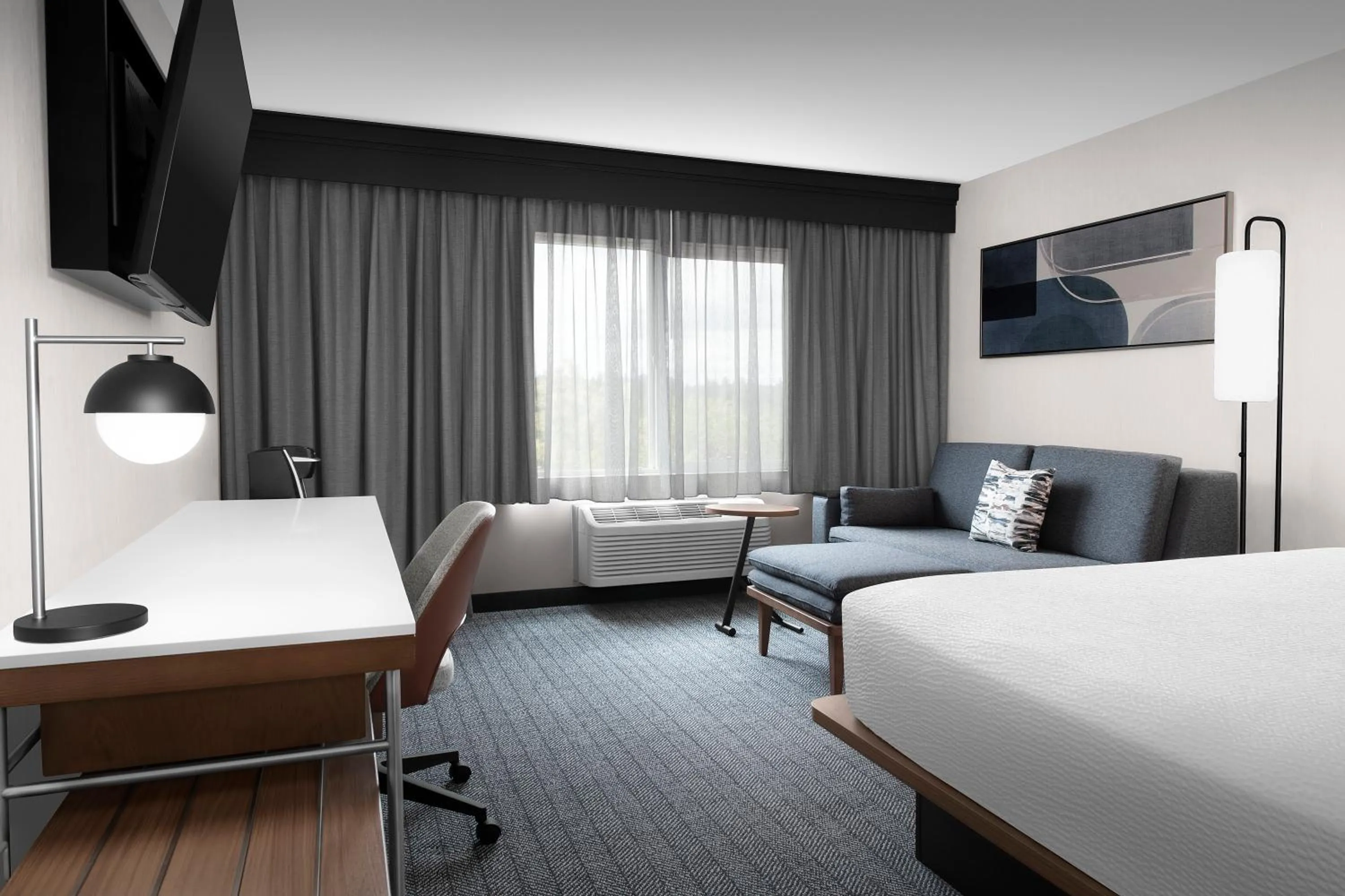 Bedroom, Bed in Courtyard by Marriott Portland Tigard