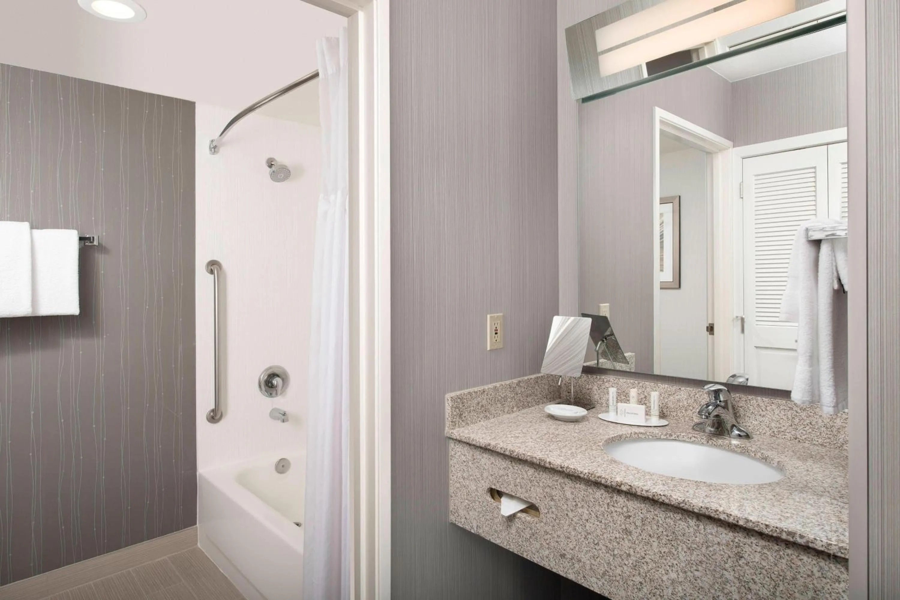 Bathroom in Courtyard by Marriott Portland Hillsboro