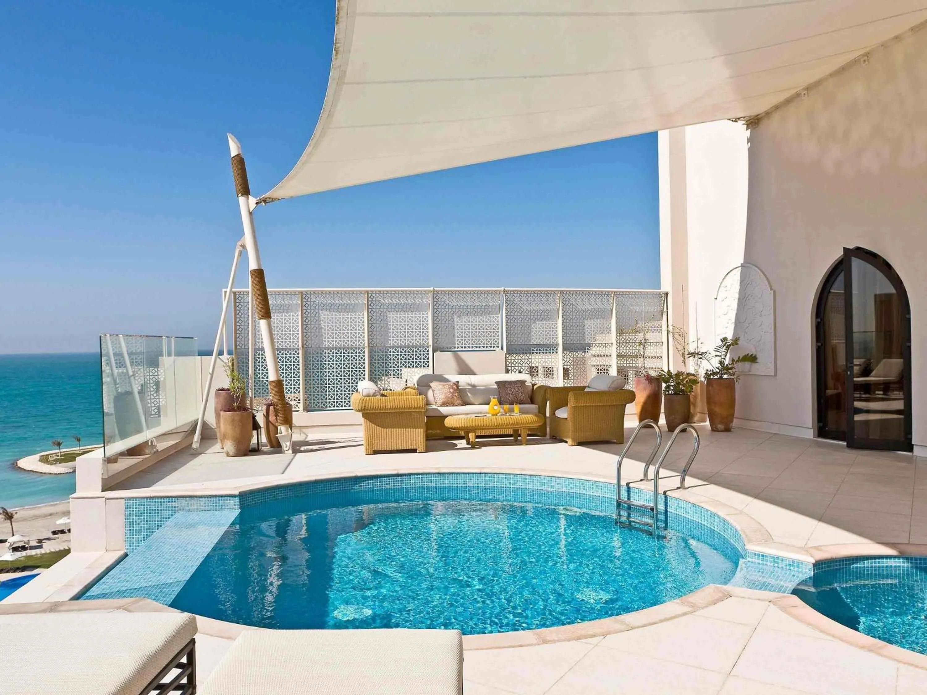 Pool view in Sofitel Bahrain Zallaq Thalassa Sea & Spa