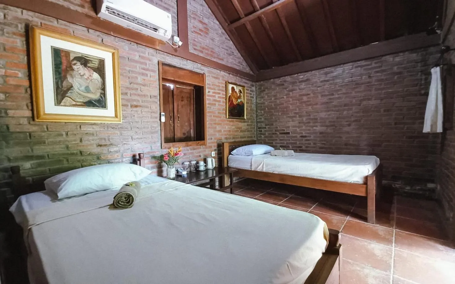 Bed in Hills Joglo Villa