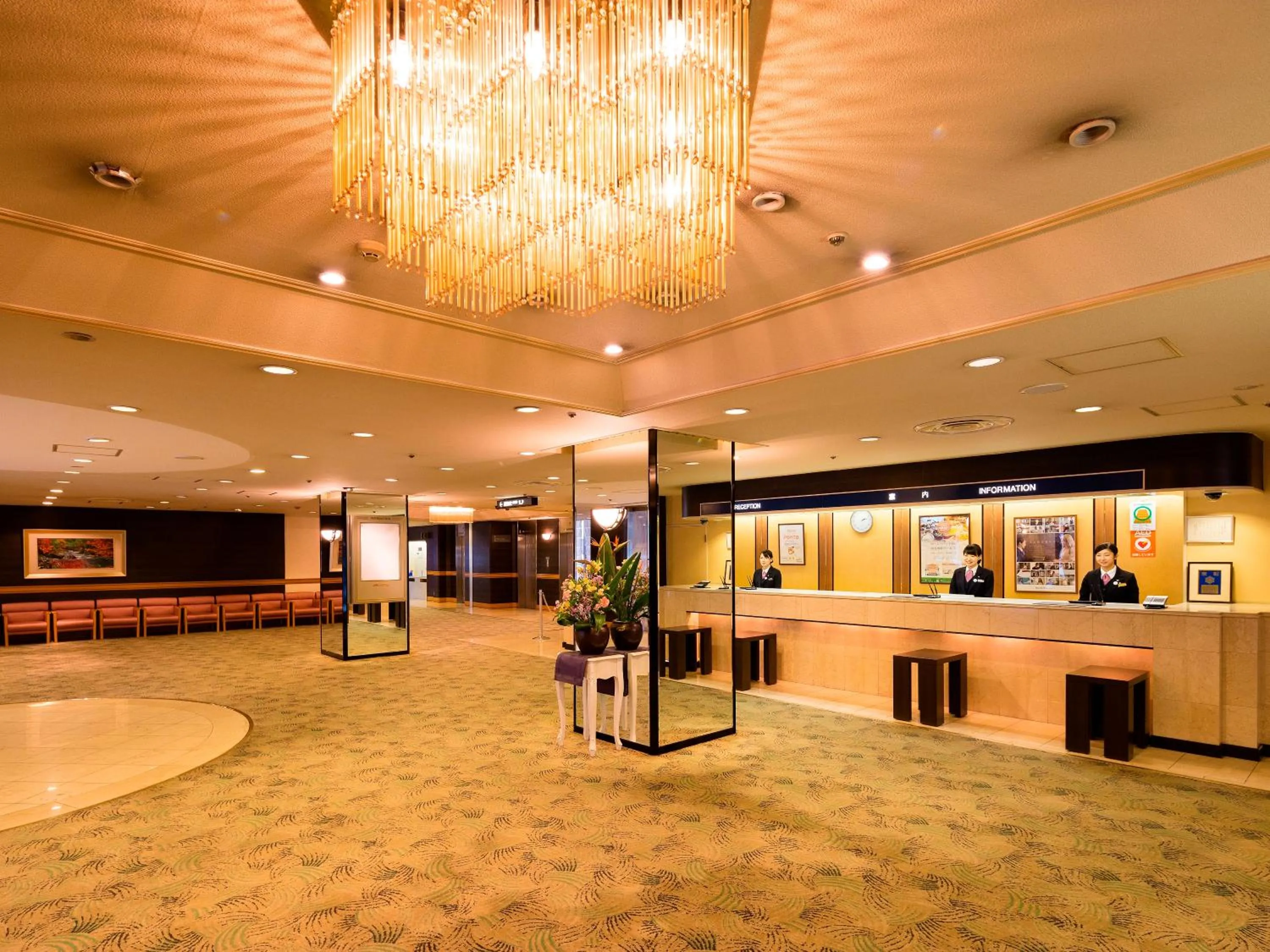 Lobby or reception in Ark Hotel Osaka Shinsaibashi -ROUTE INN HOTELS-