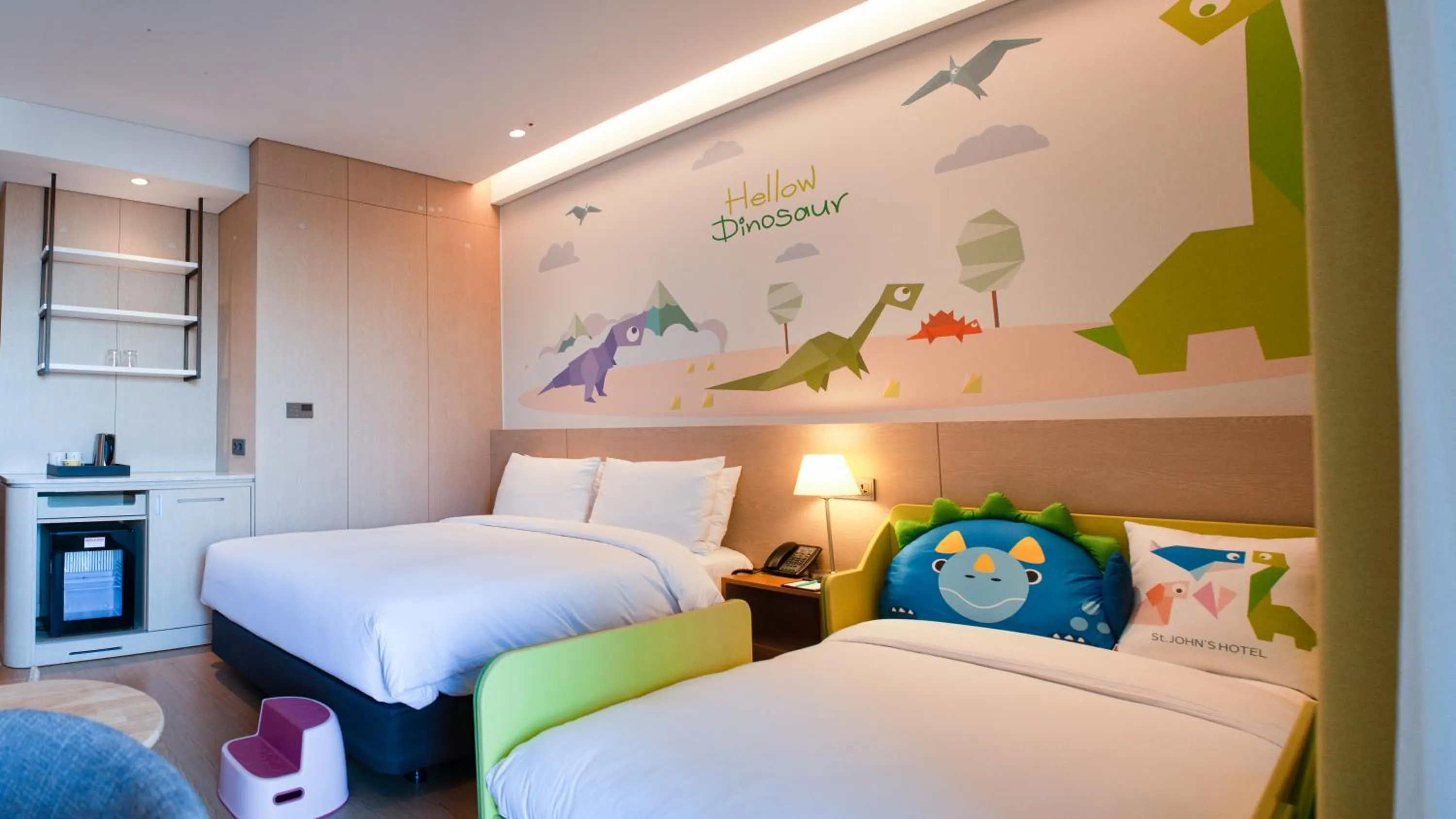 Decorative detail, Bed in St. John's Hotel