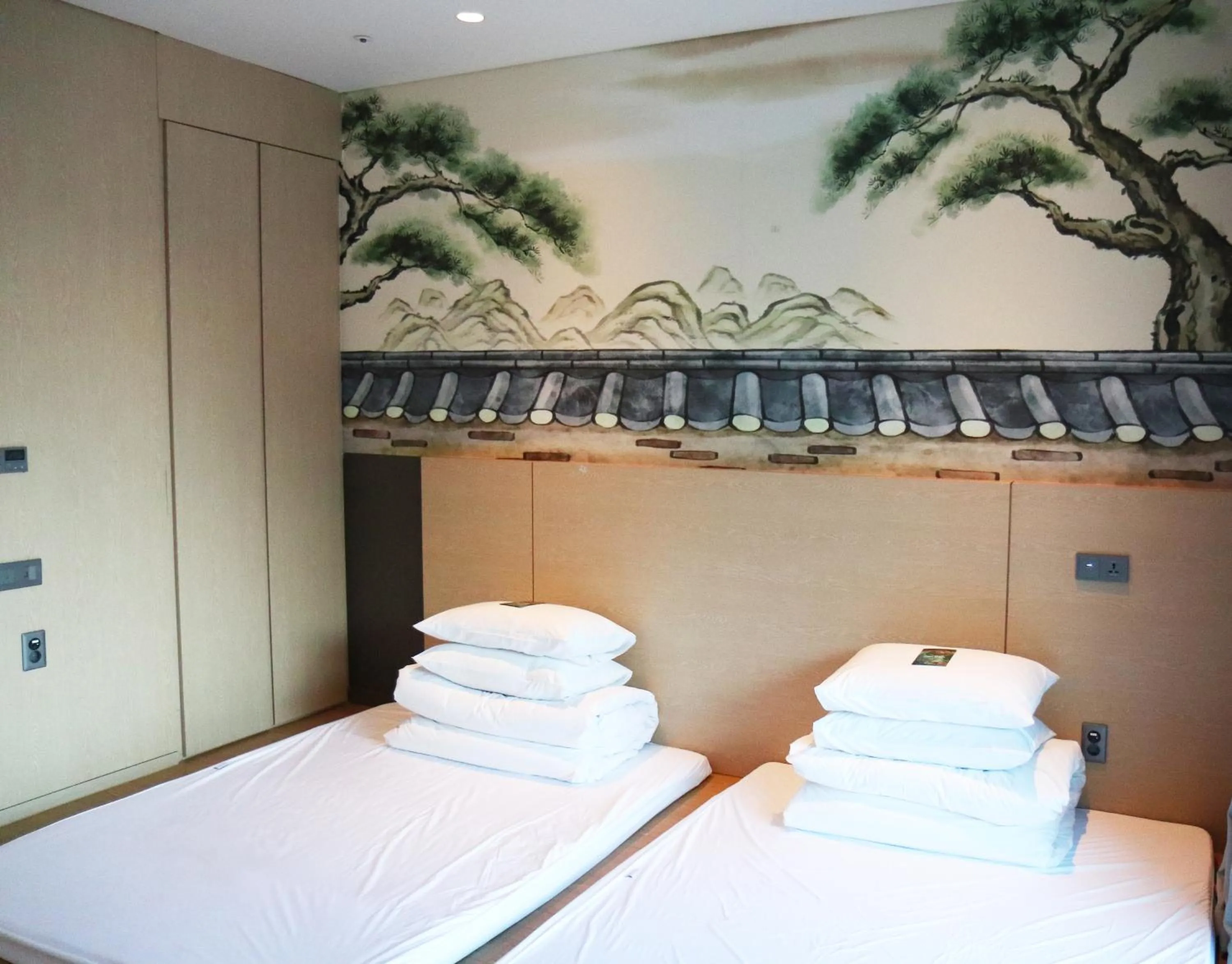 Decorative detail, Bed in St. John's Hotel