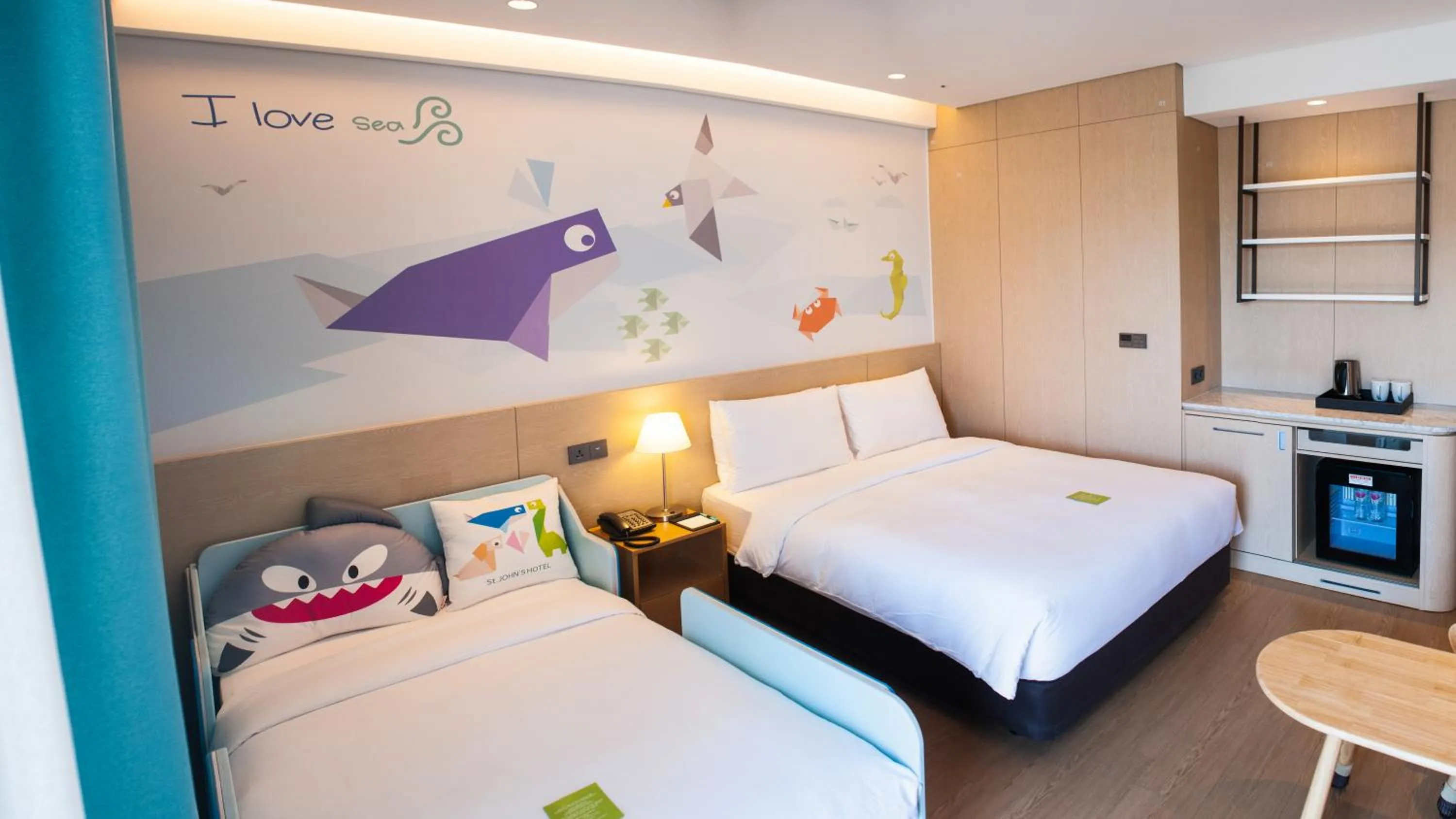 Decorative detail, Bed in St. John's Hotel