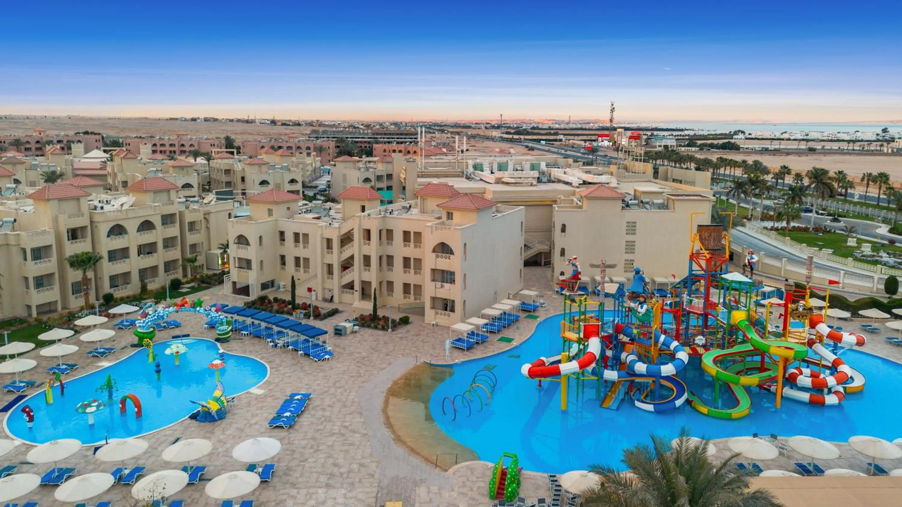 Bird's eye view in Pickalbatros Aqua Park Resort - Hurghada