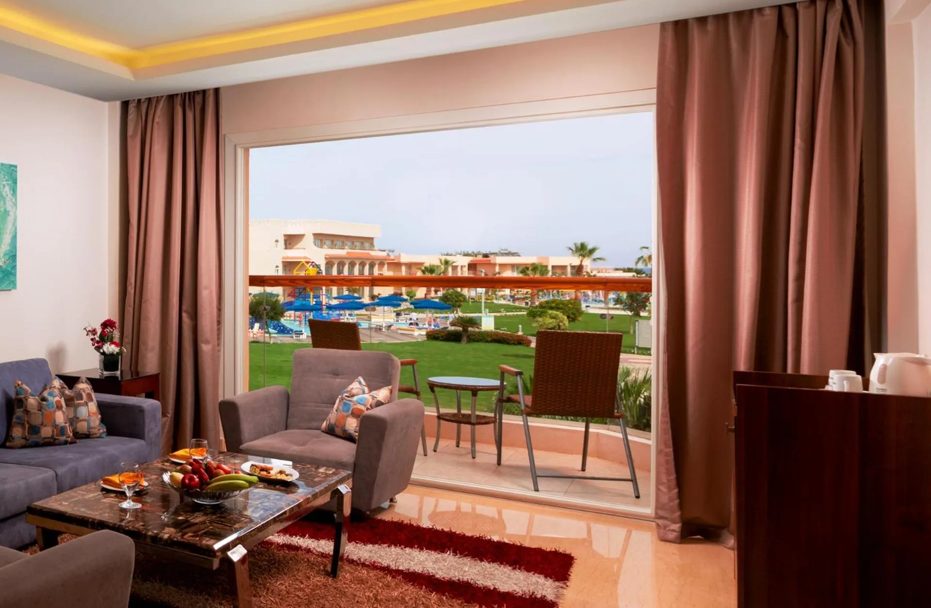 Balcony/Terrace in Pickalbatros Royal Moderna Sharm "Aqua Park"- All inclusive