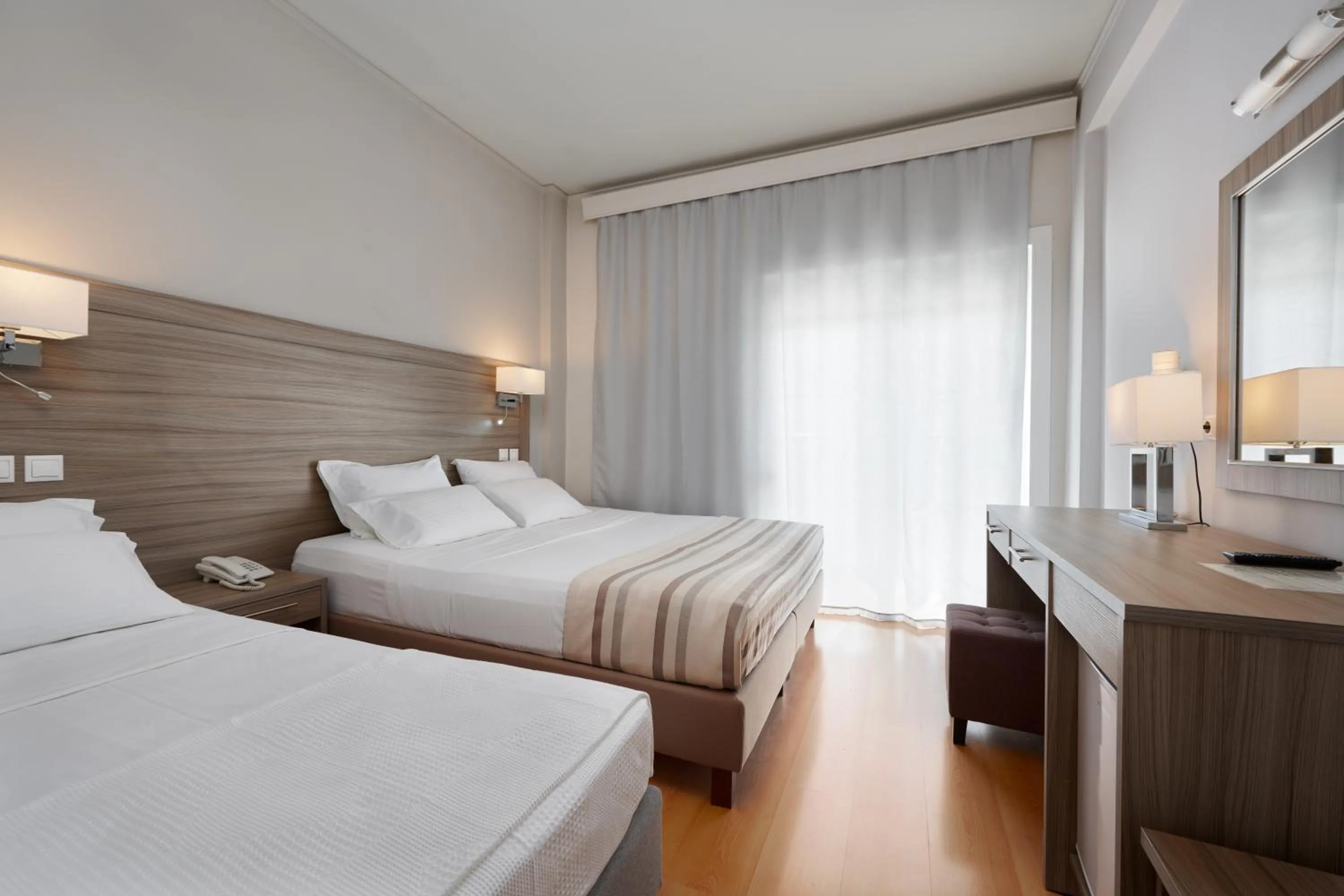 Bed in Byzantio Hotel