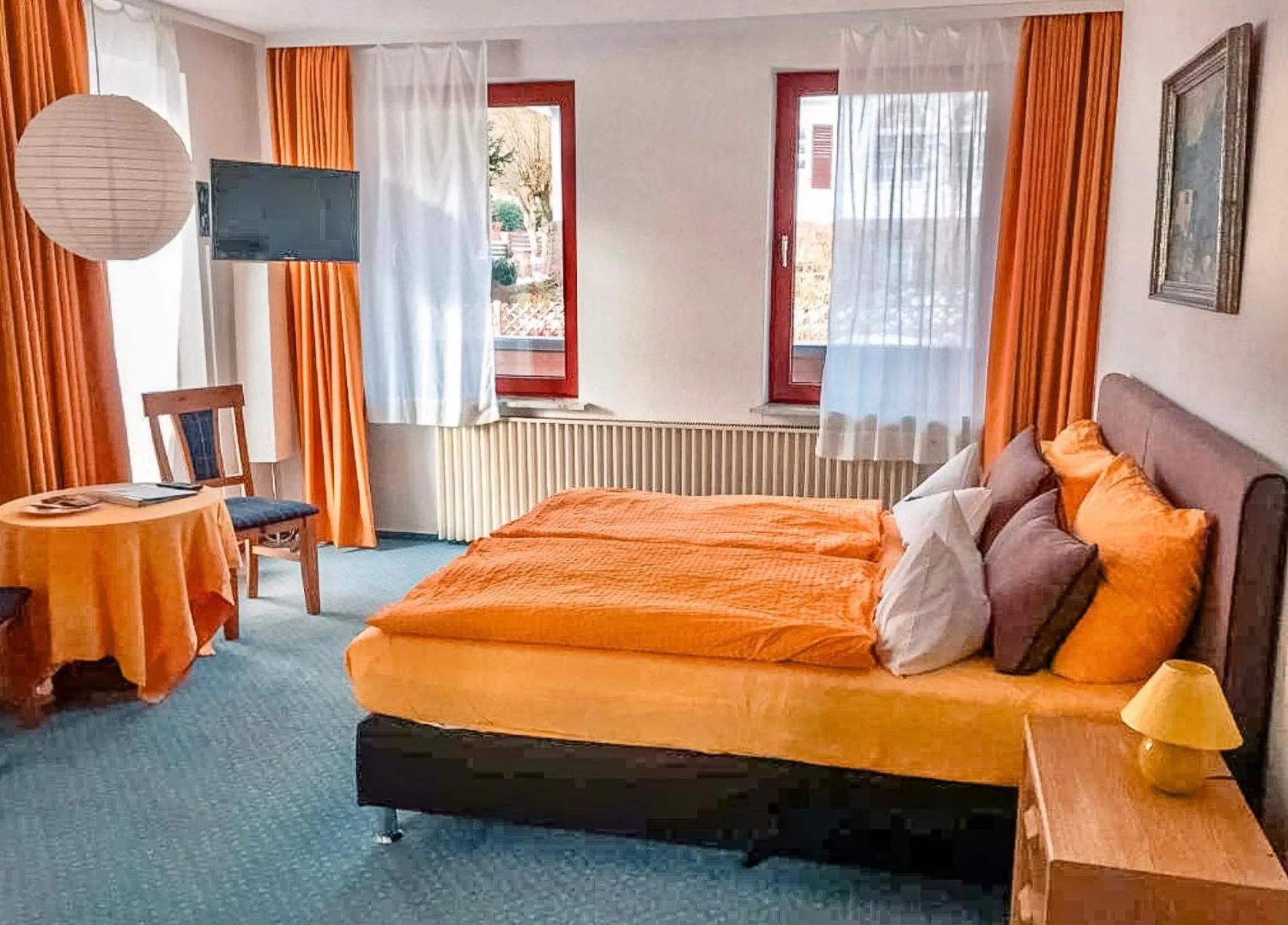 Bed in Hotel Carlsruh