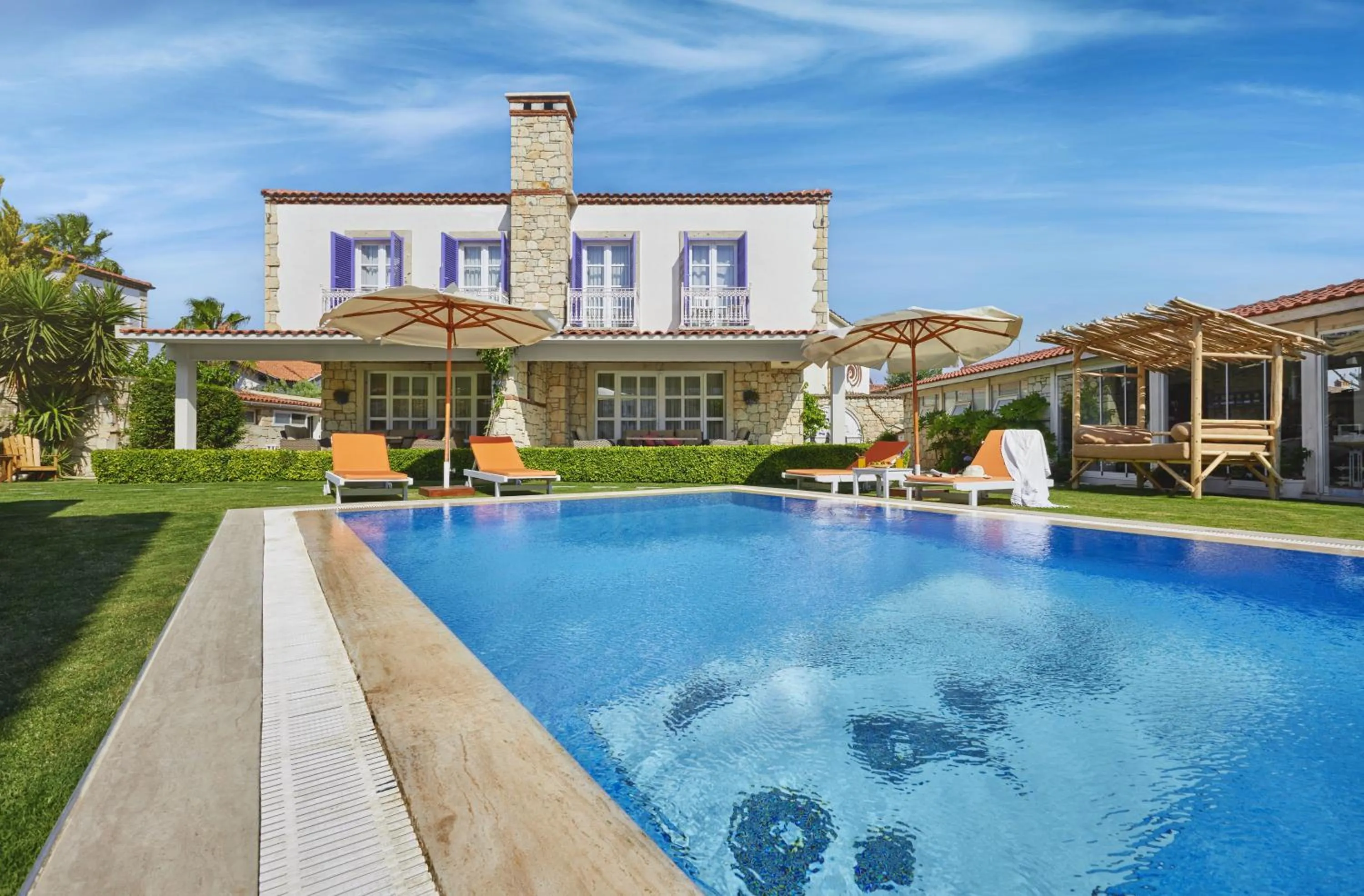 Pool view in Panda Alacati Hotel