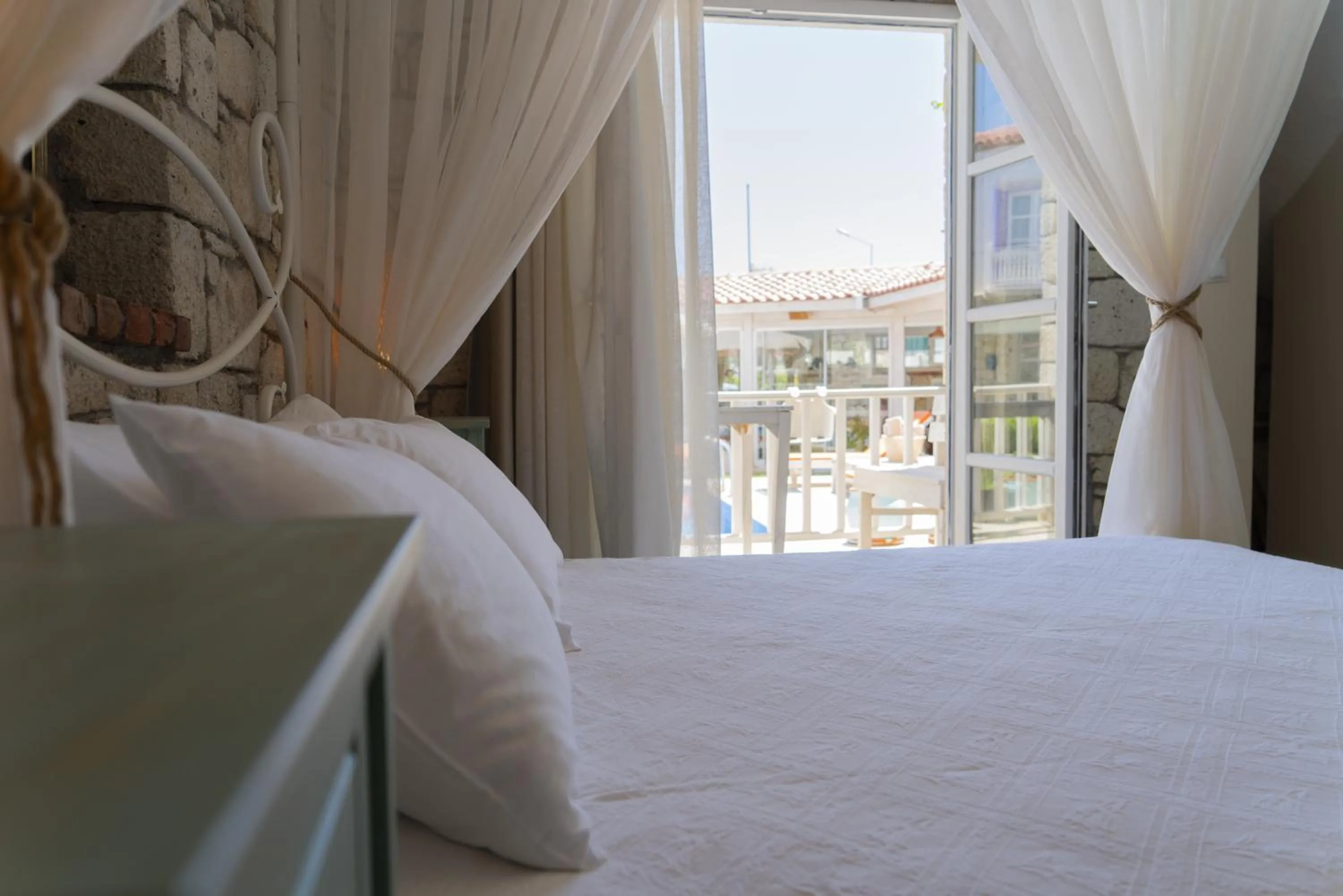 Bed in Panda Alacati Hotel