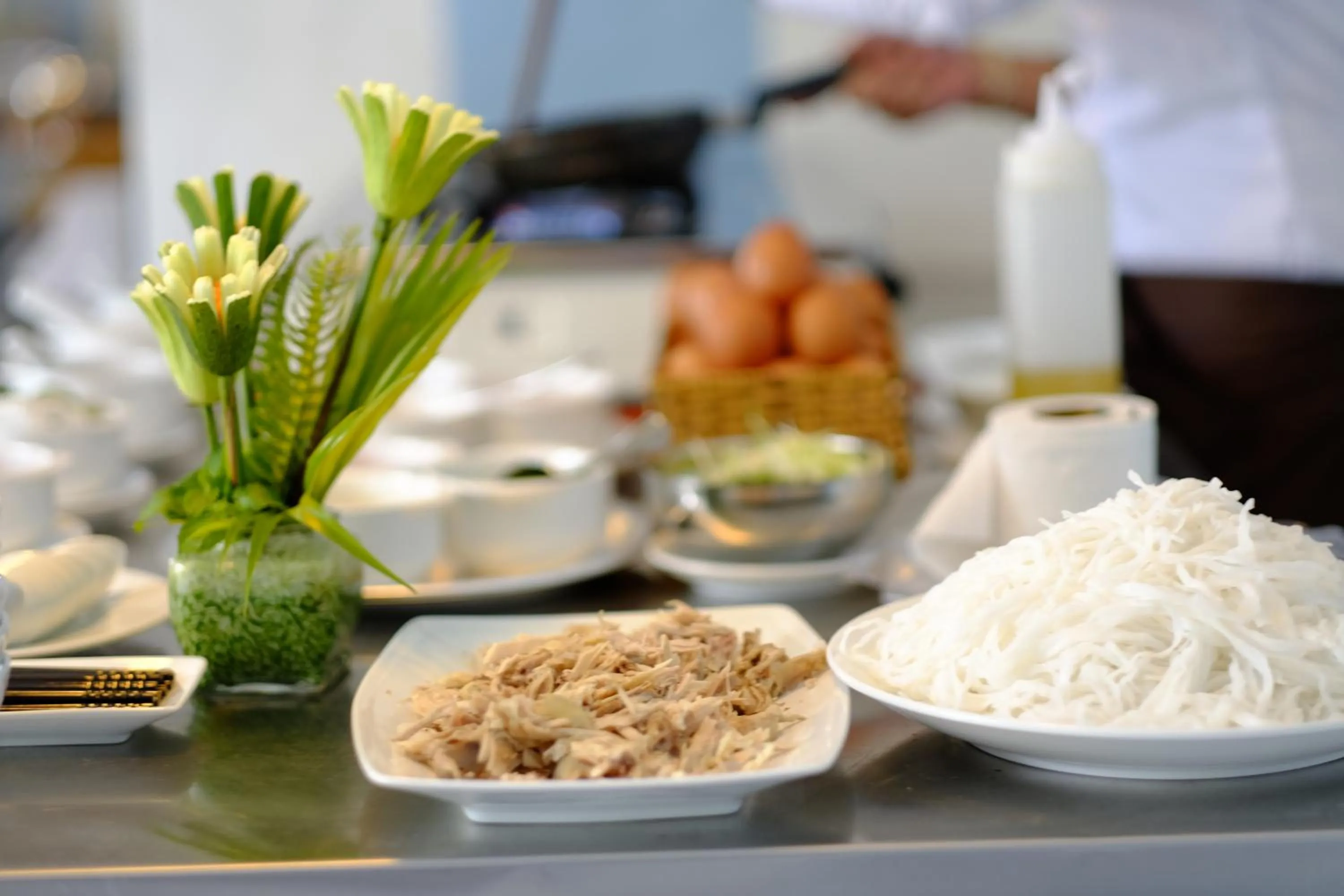 Asian breakfast in Isabella Resort