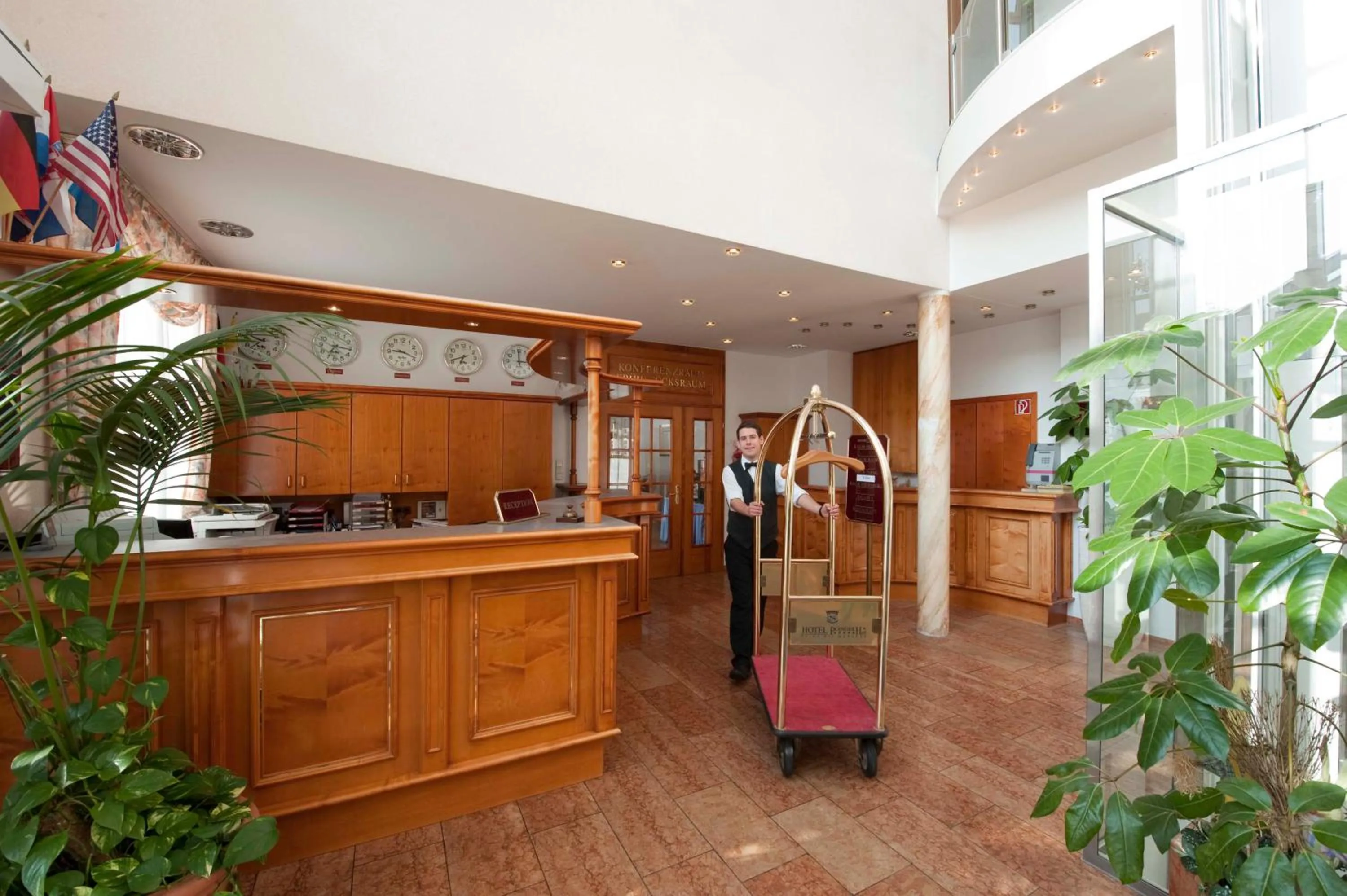 Lobby or reception in Hotel Poinger Hof