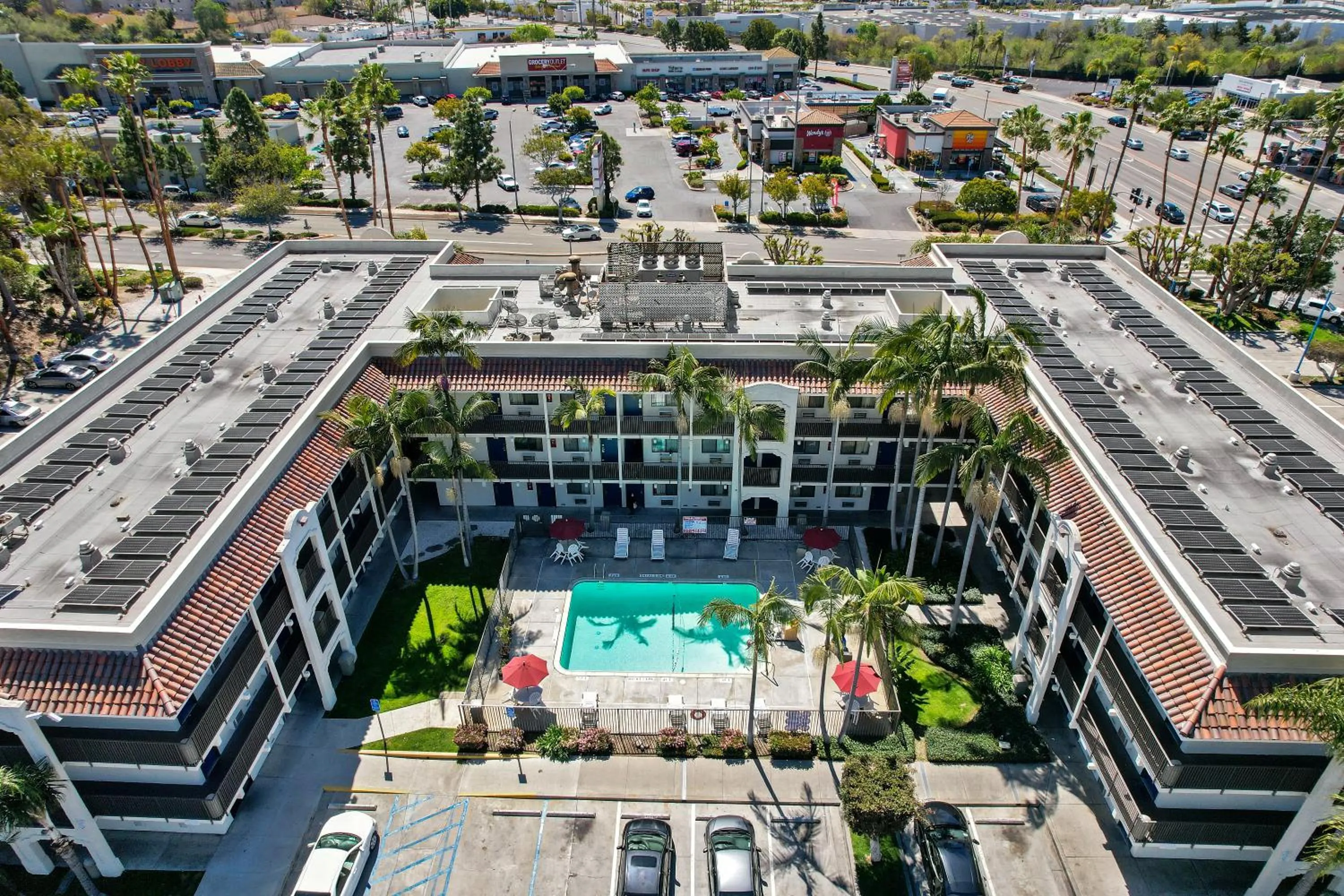 Swimming pool in Motel 6-Oceanside, CA