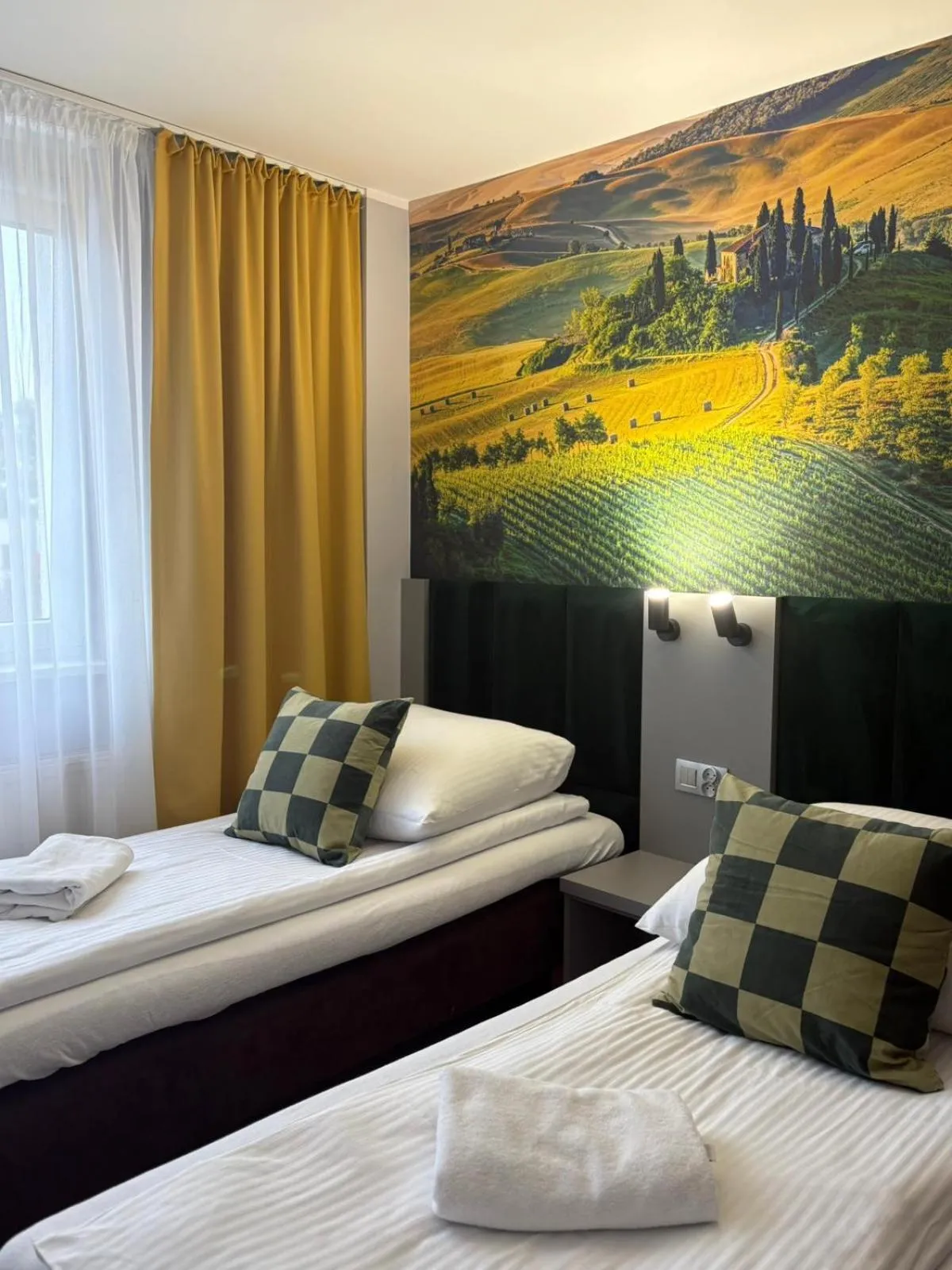 Bed in Hotel Pomorski