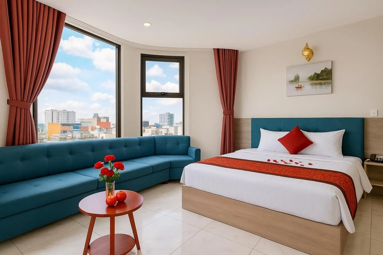 Photo of the whole room, Bed in Green Star Hotel