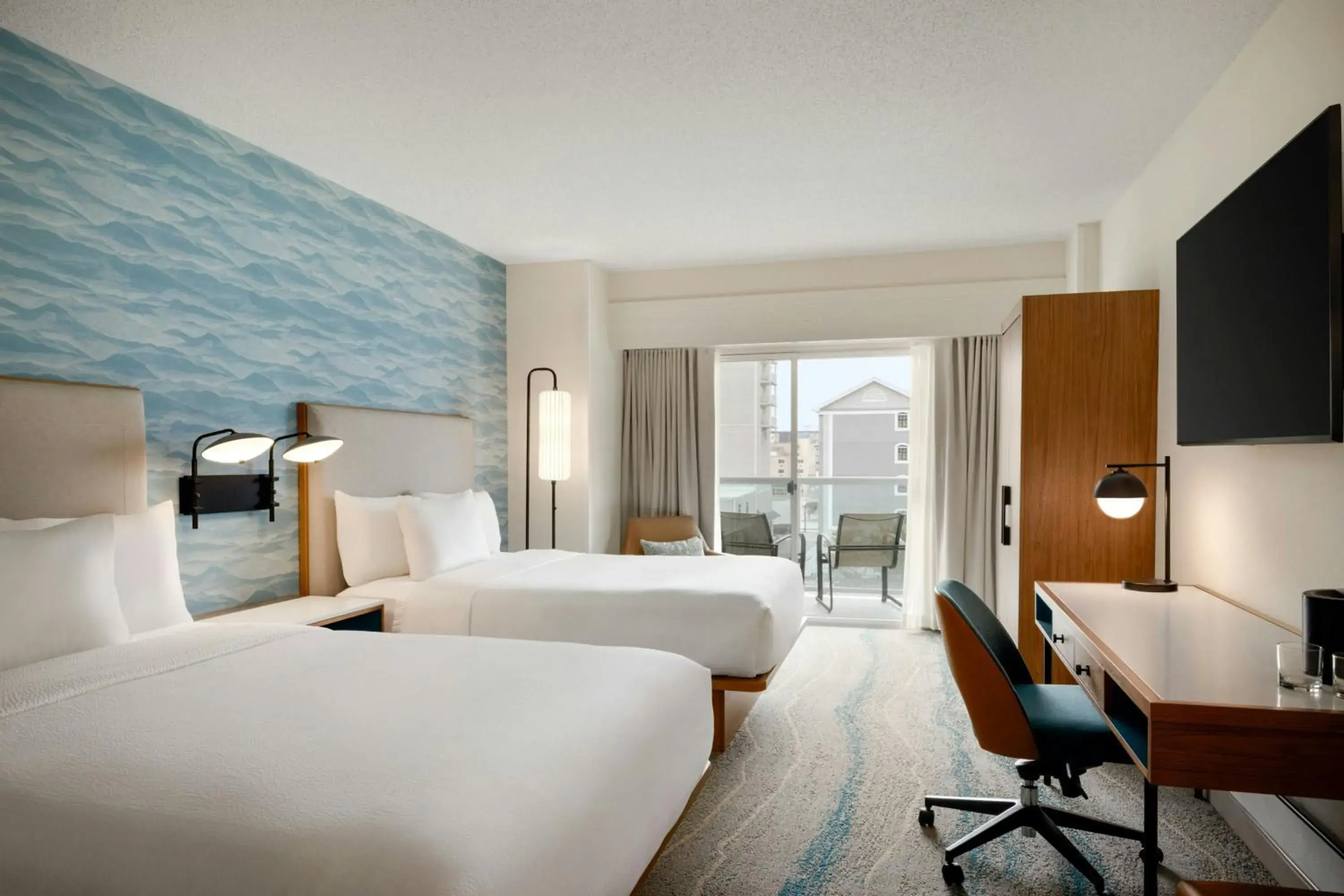 Two Queen Beds City View with a Balcony in Courtyard by Marriott Ocean City Oceanfront Two Queen Beds City View with a Balcony in Courtyard by Marriott Ocean City Oceanfront