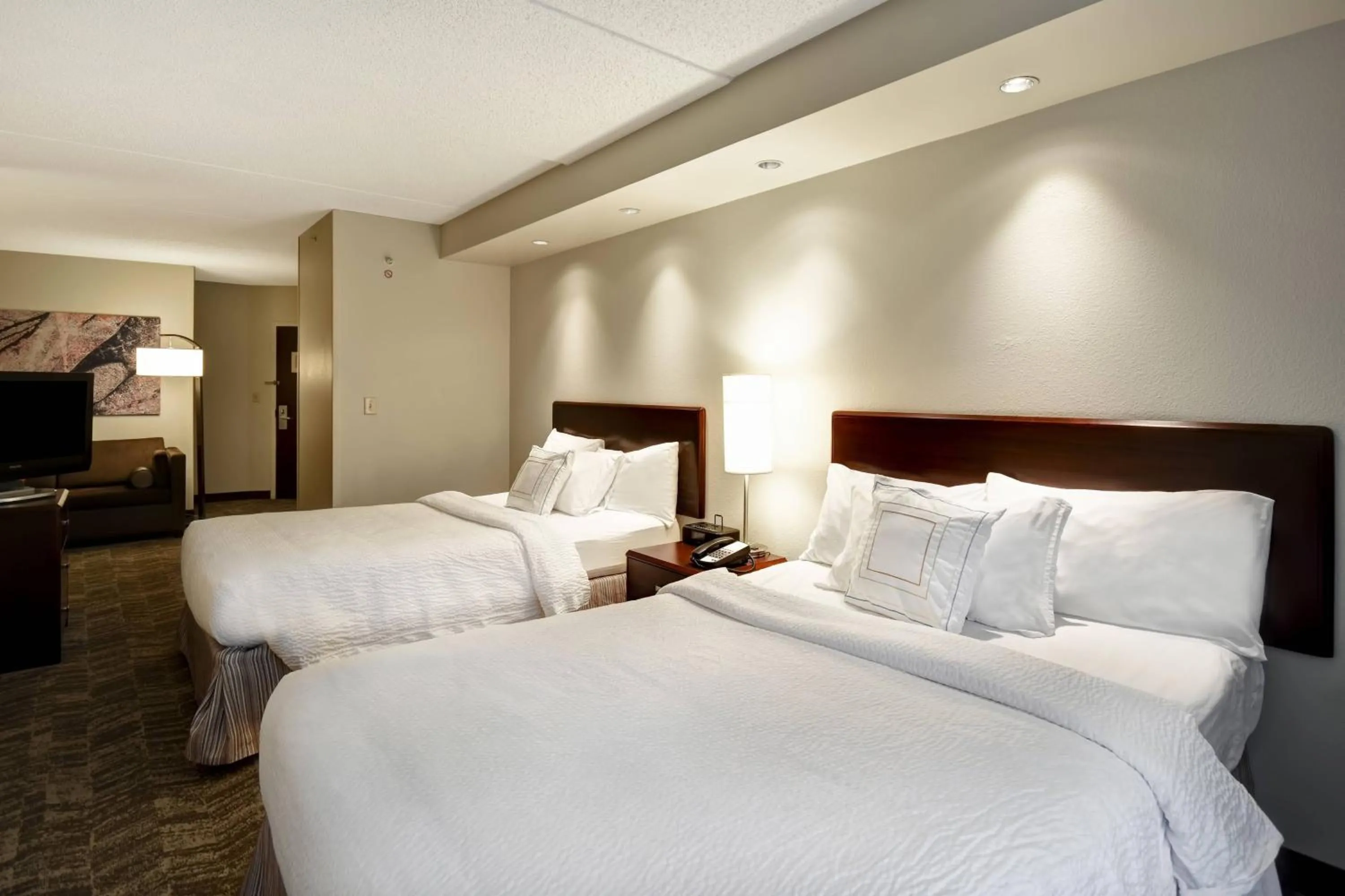 Photo of the whole room, Bed in SpringHill Suites Louisville Airport