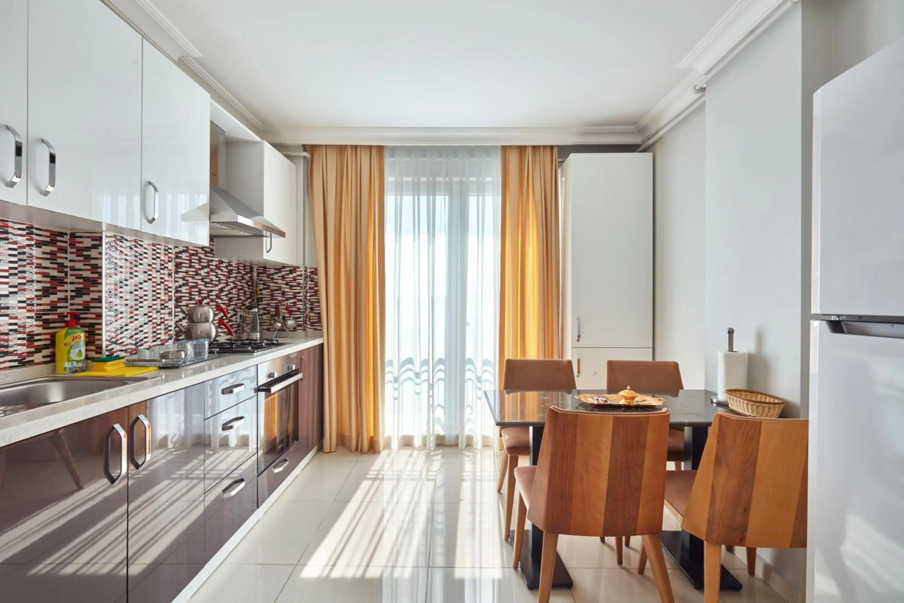 Kitchen or kitchenette in Tarabya Suites