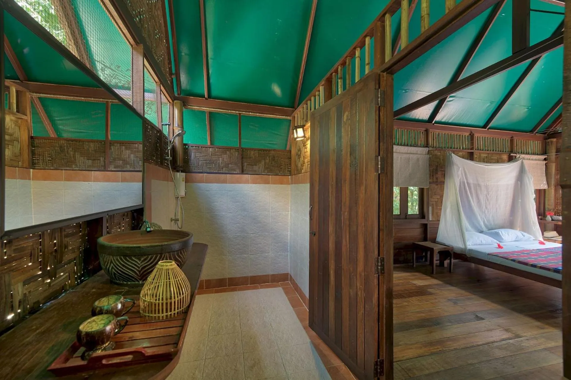 Toilet, Bed in Our Jungle Camp - Eco Resort