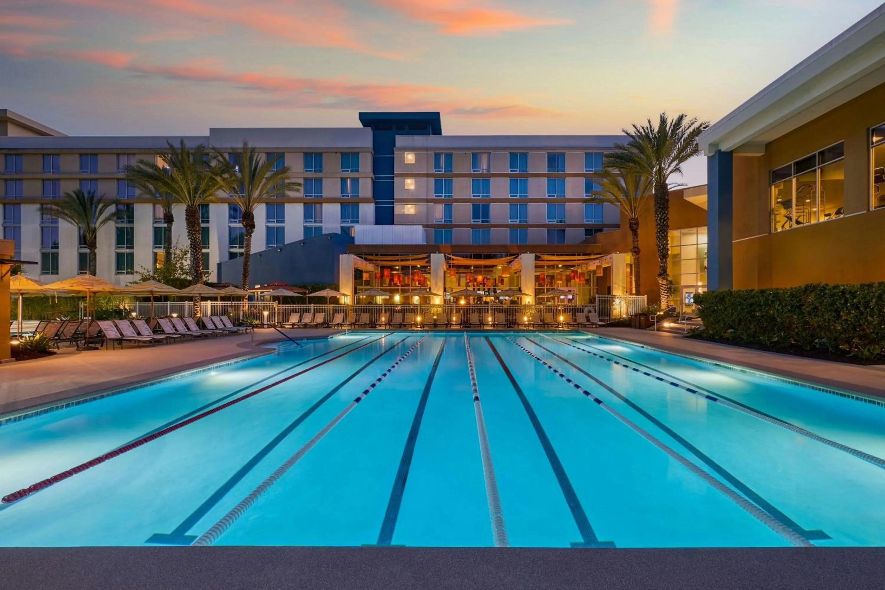 Swimming pool in Renaissance ClubSport Aliso Viejo Laguna Beach Hotel