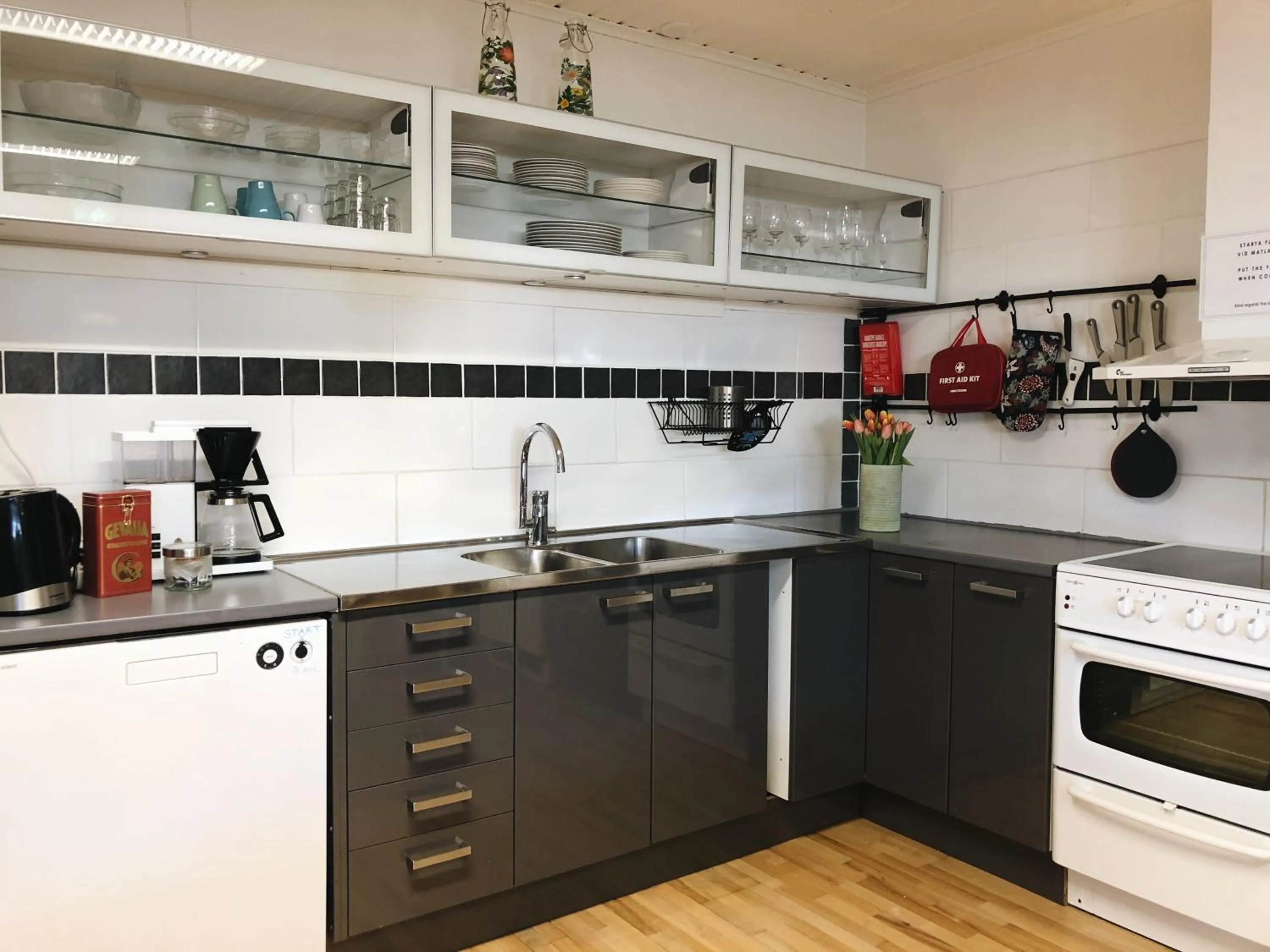 Kitchen or kitchenette in Spirans Rum och Logi
