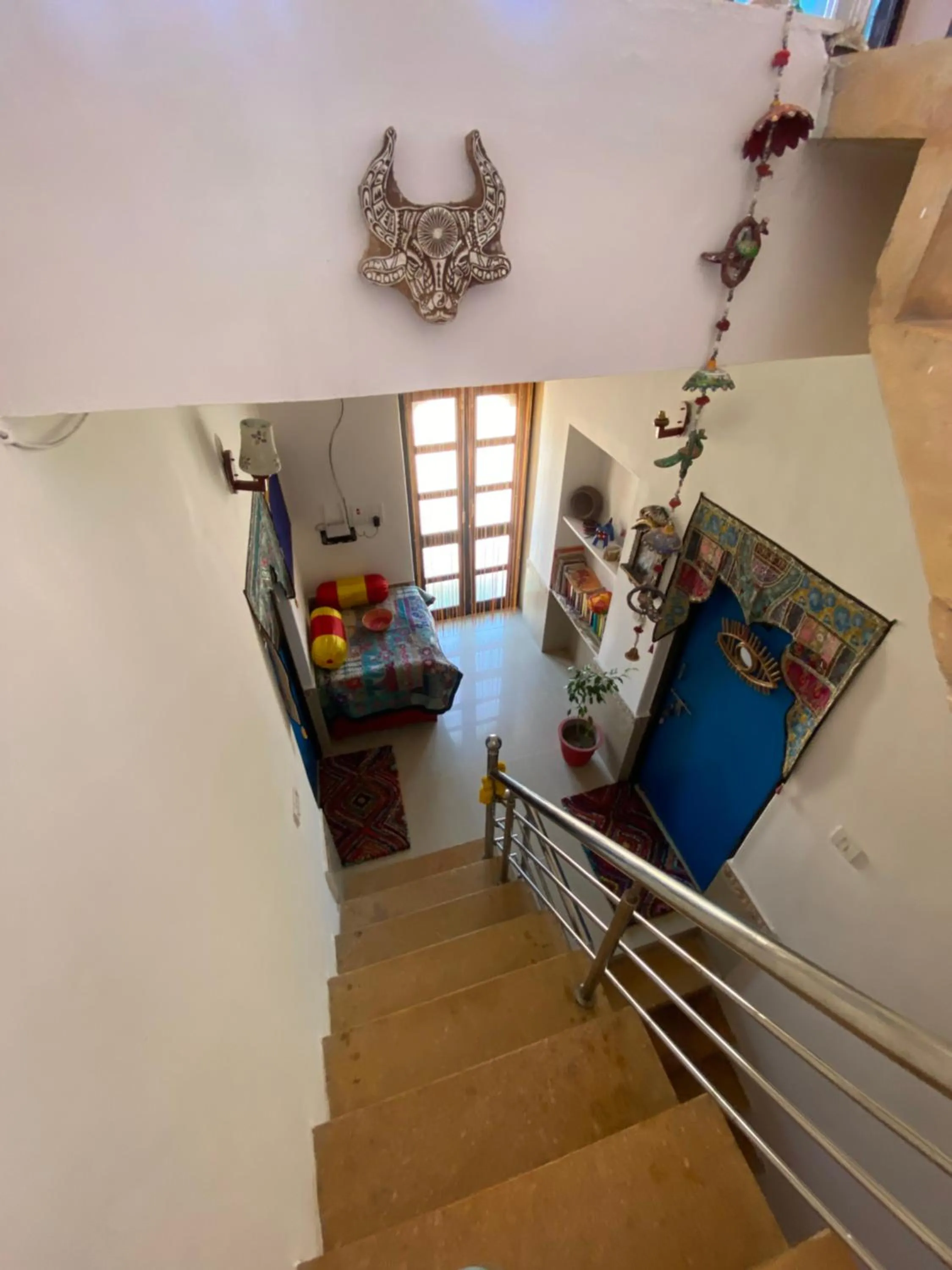 Seating area in Blue Eye Hostel